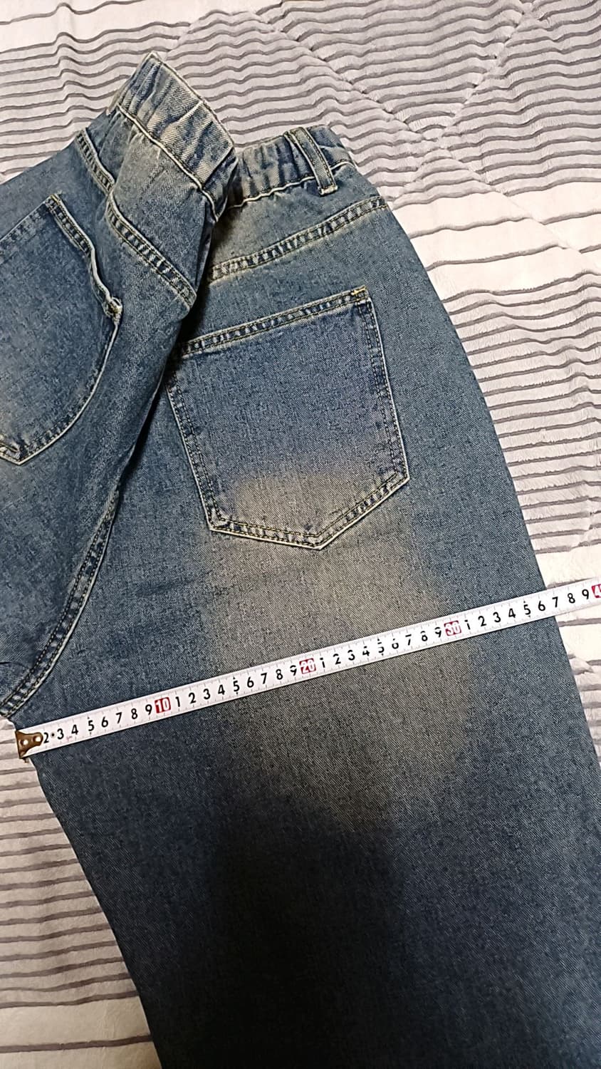네스티팜 미사용 와이드데님팬츠 여성XL 기장105 상품이미지8