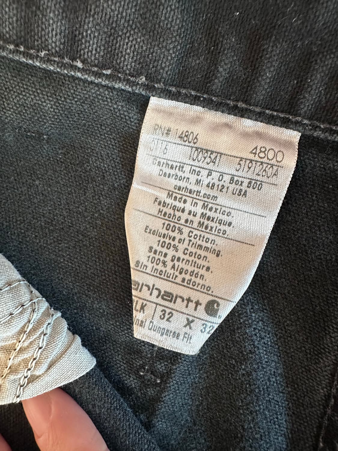 칼하트 빈티지 싱글니 덩가리핏 32x32 상품이미지3