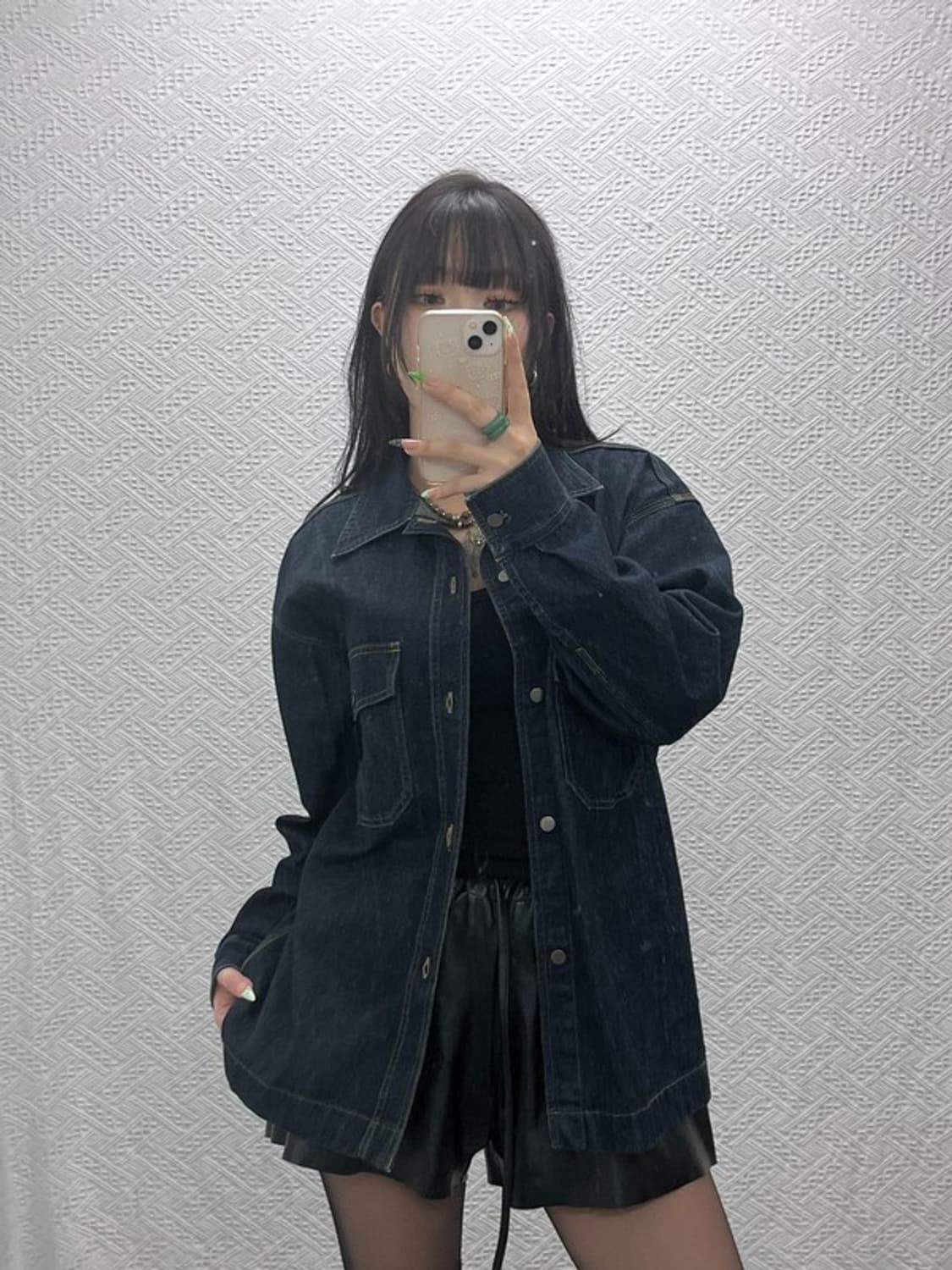 유니클로 U 빈티지 모던 캐주얼 데님 워크 셔츠 M C09303 상품이미지2