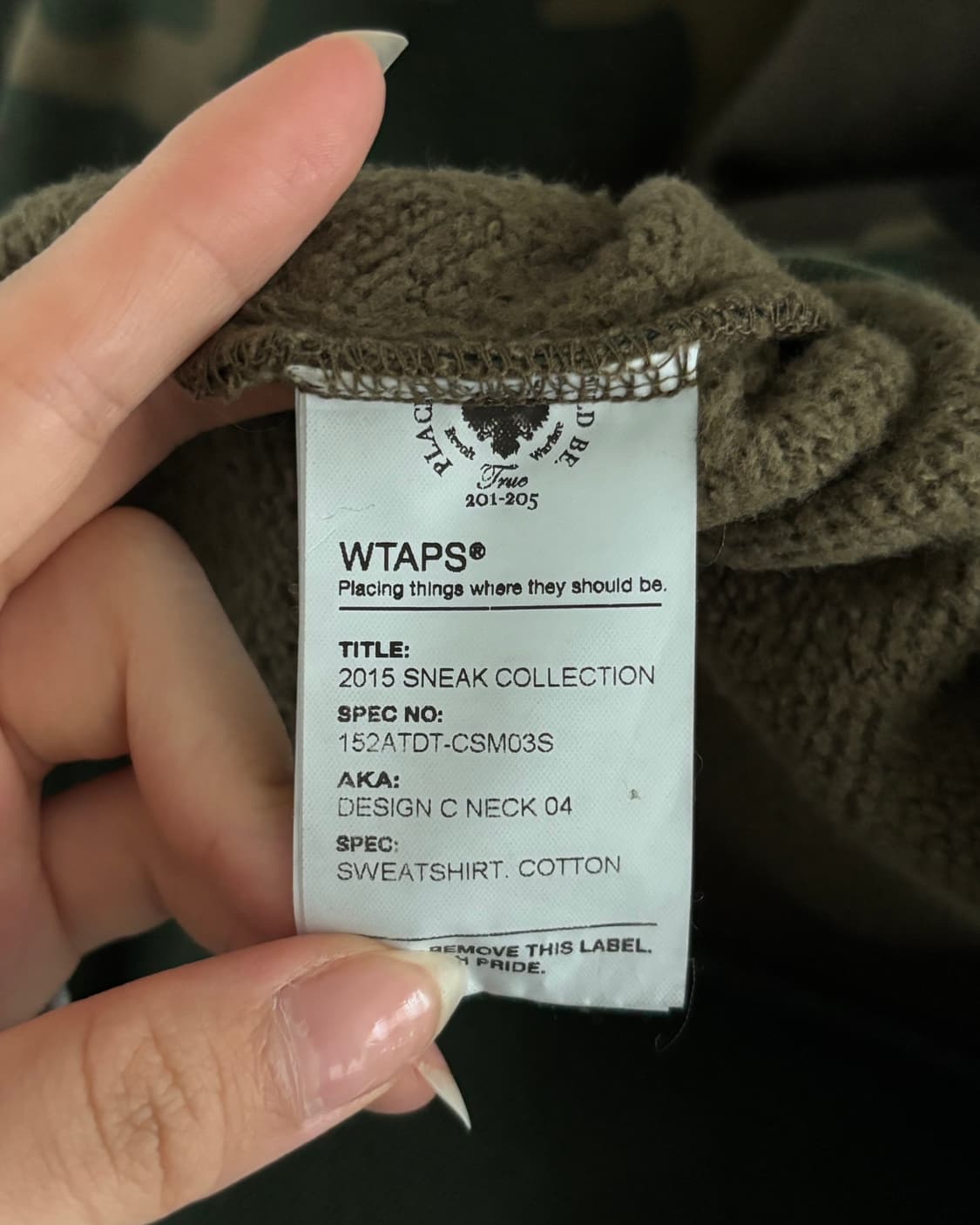 WTAPS 카모 로고 맨투맨 상품이미지5