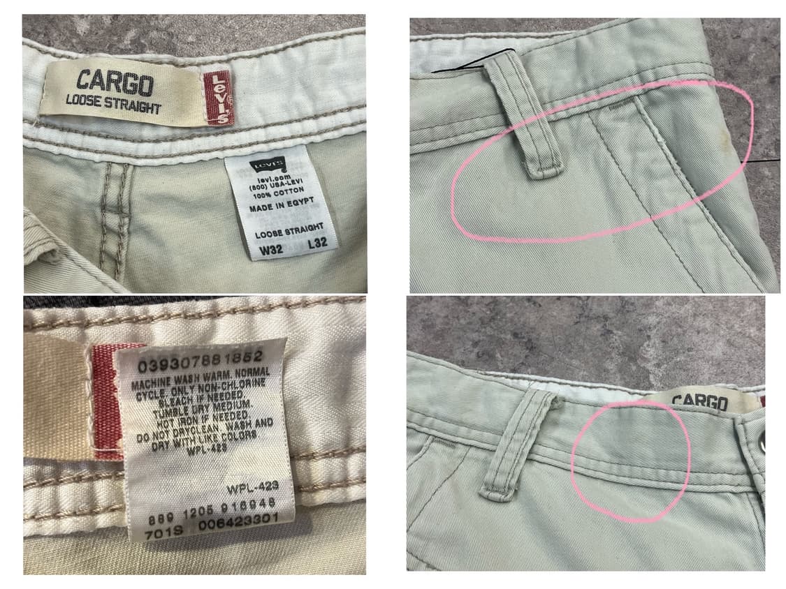 리바이스 카고 하프 팬츠 W32 L32 #csz3380 상품이미지3