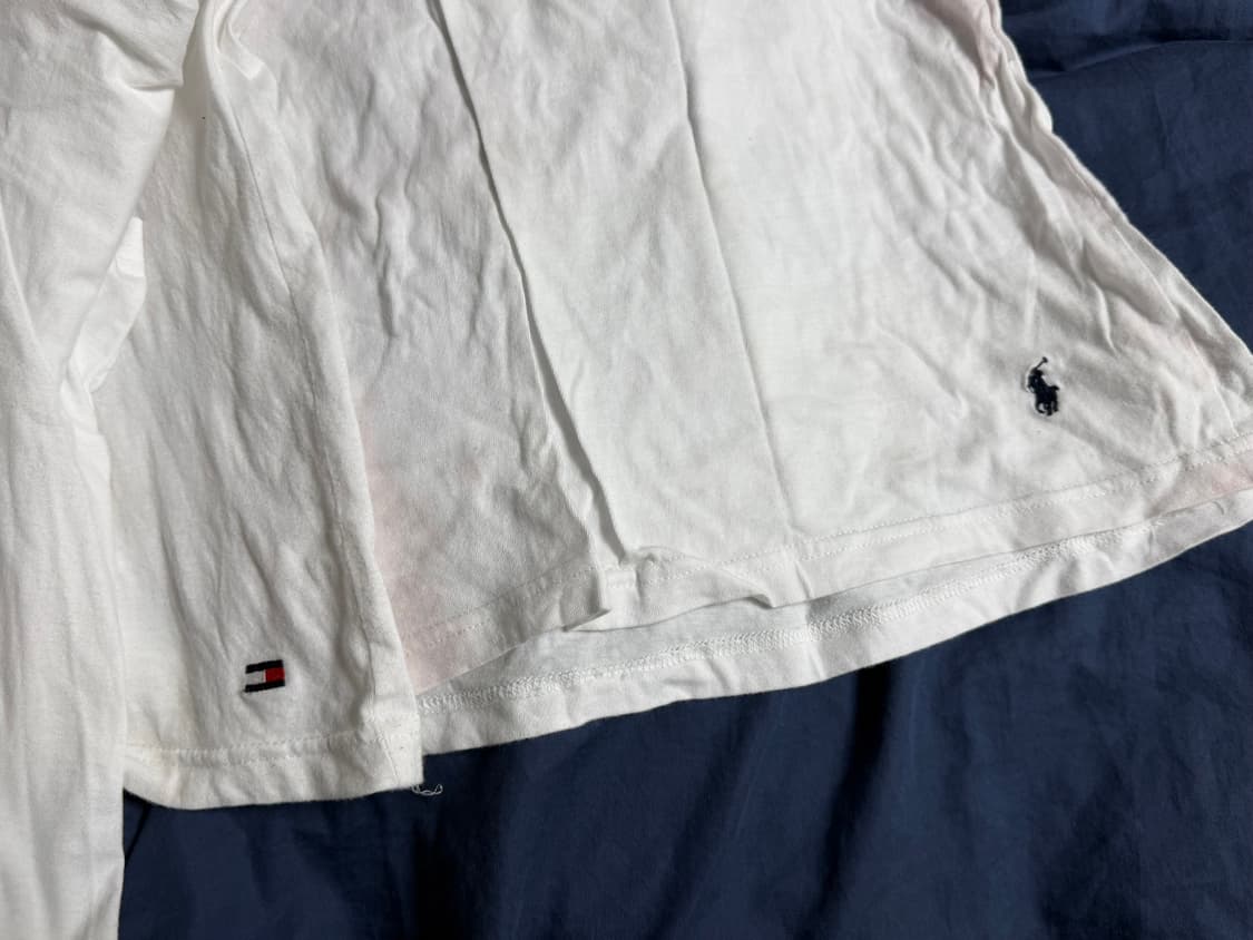 (95~100) 흰색 반팔티셔츠 폴로, 타미힐피거 상품이미지2
