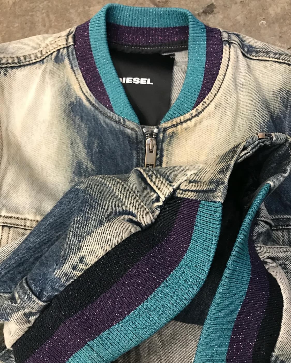 Diesel Washed Knit Denim JK 상품이미지6