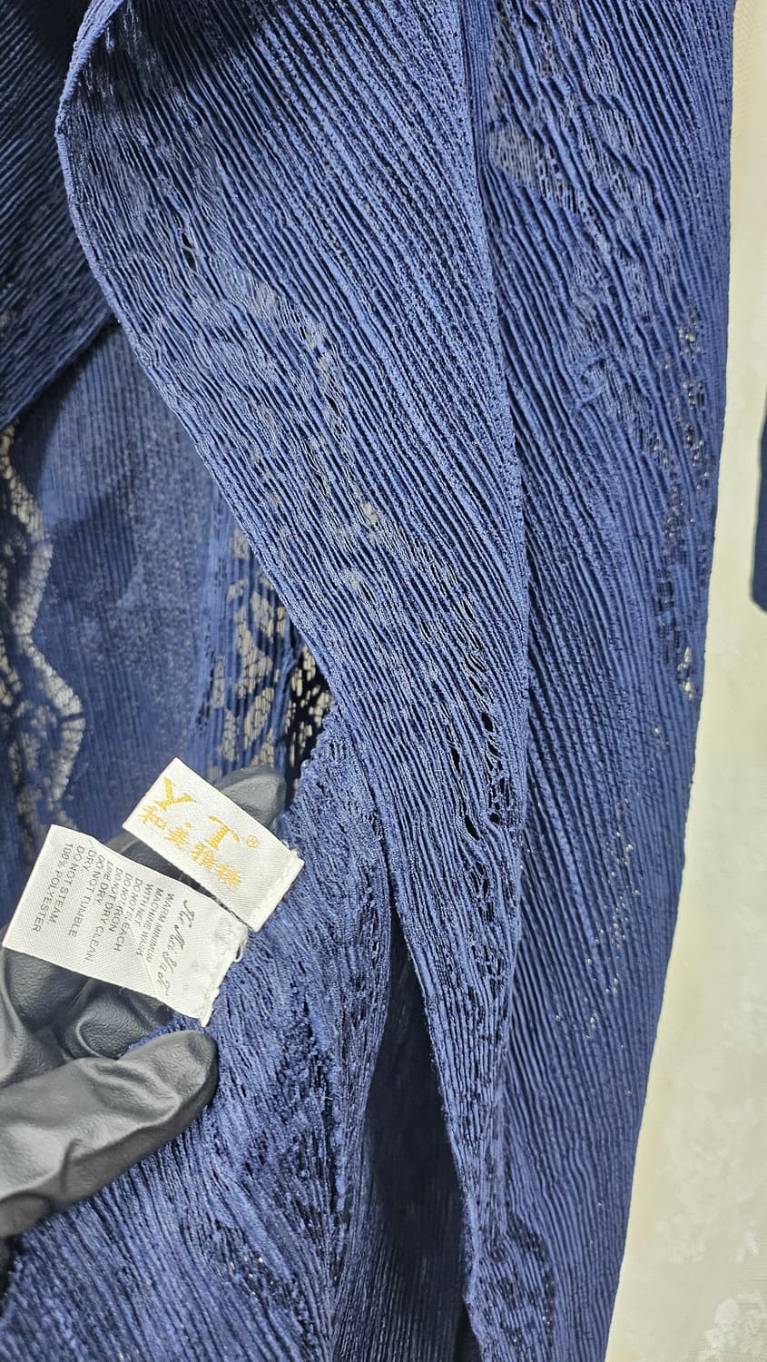 플리츠 네이비 레이스롱 가디건 상품이미지7