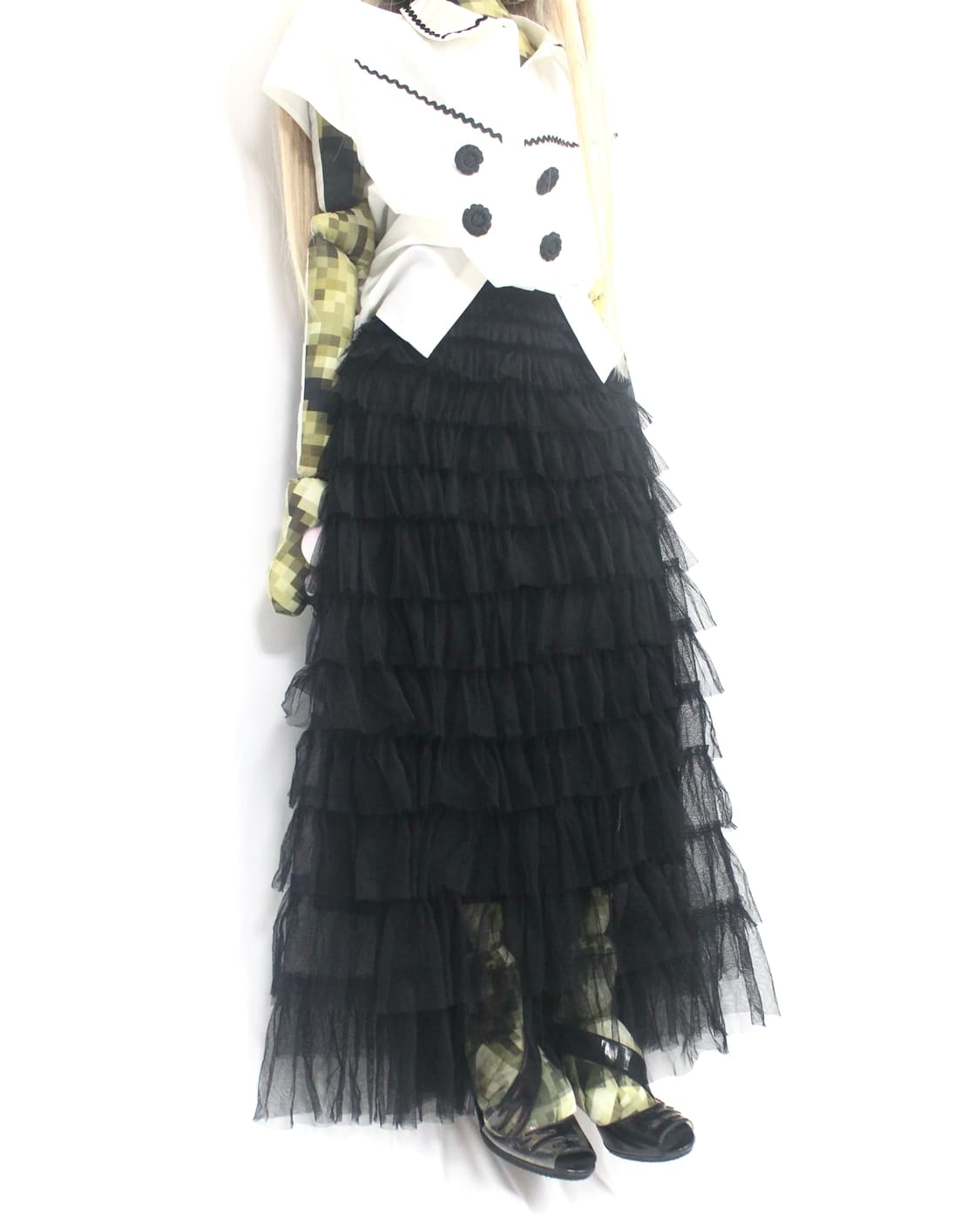 Layered can-can sha long skirt (JPN) 상품이미지1