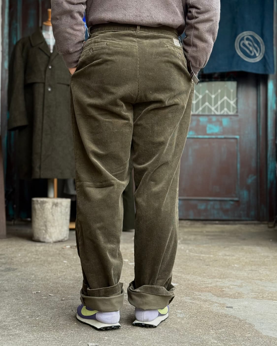 90‘s 폴로 랄프로렌 투턱 코듀로이 앤드류 팬츠 34 [올리브그린] 상품이미지9