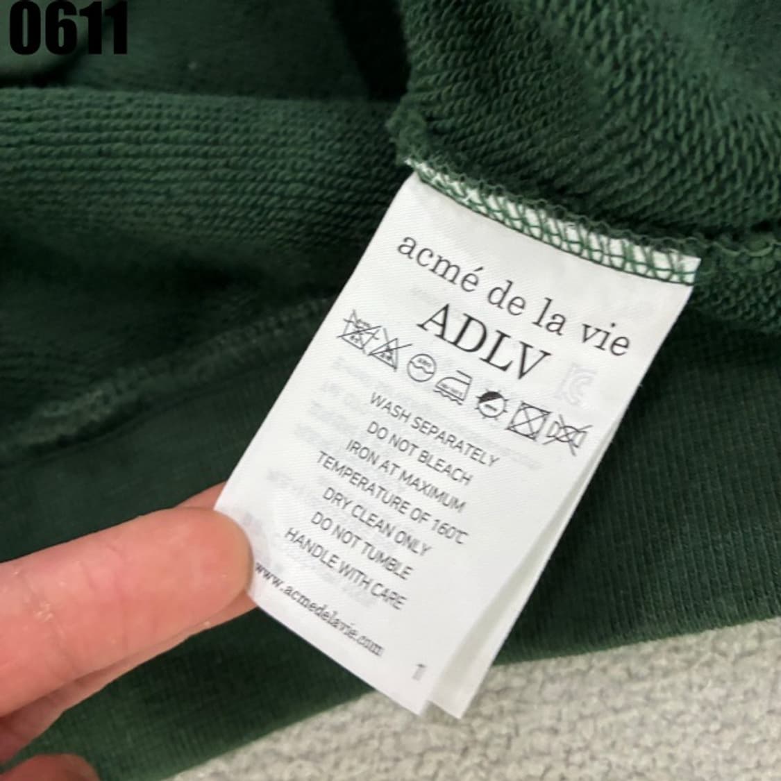ADLV 그린 후드티  상품이미지3
