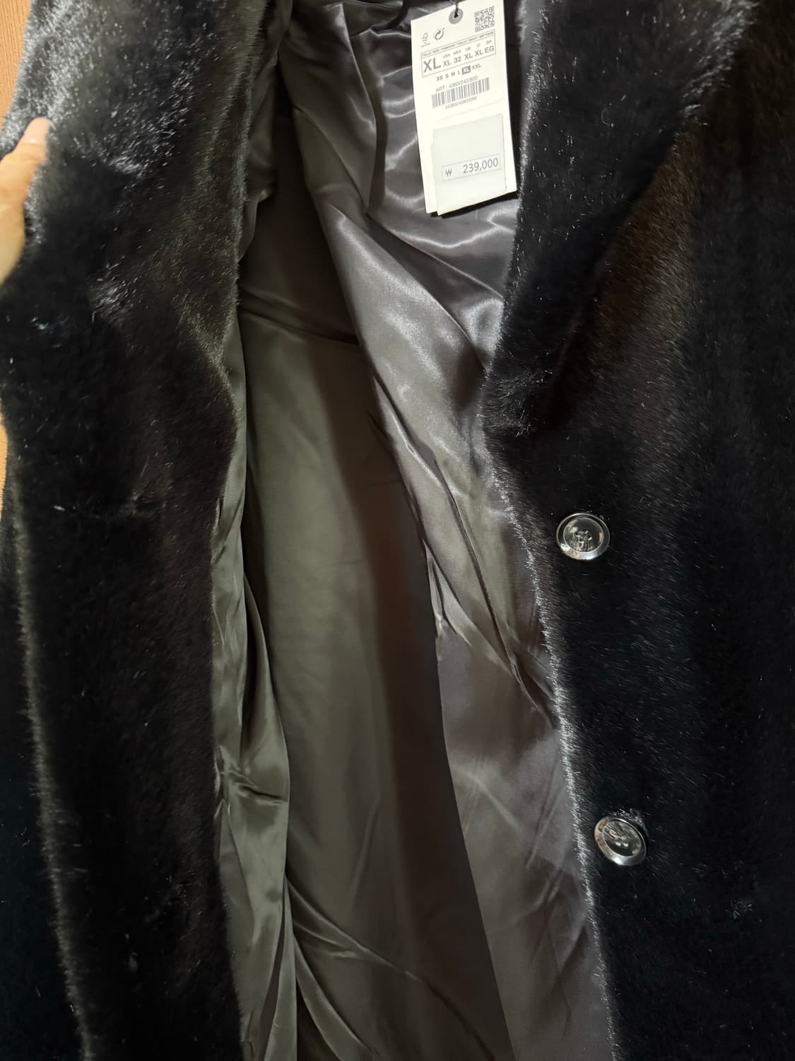 자라 페이크 퍼 롱코트 - 새상품 상품이미지5