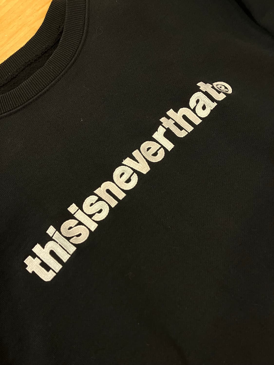 디스이즈네버뎃 자수 로고 맨투맨 블랙 L #csz2422 상품이미지4