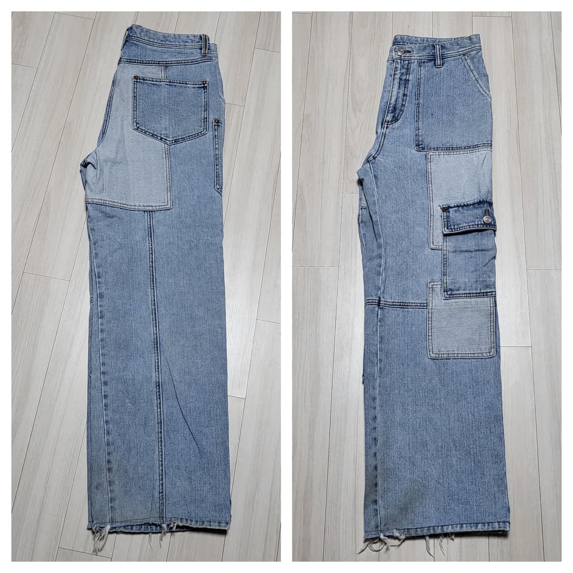 (L) 앤더슨벨 패치워크 와이드 데님팬츠 anderssonbell 상품이미지4