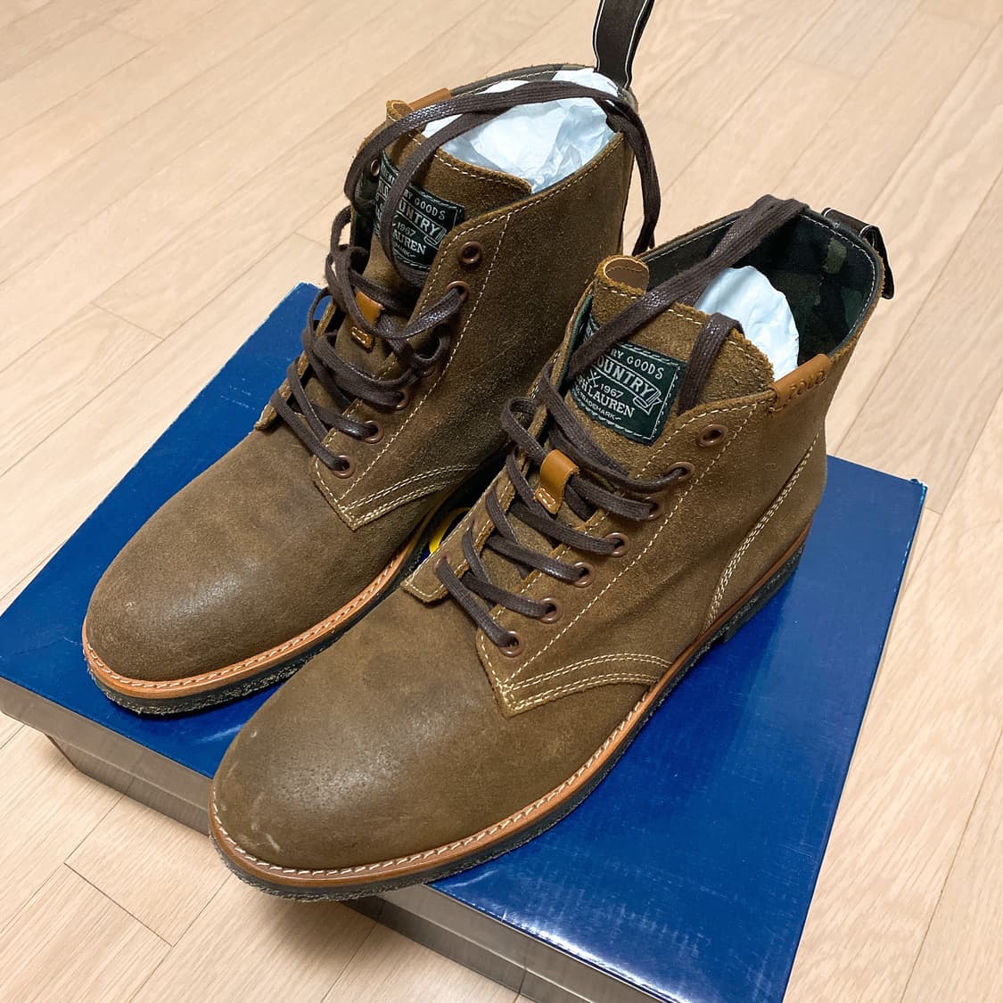 폴로 컨트리 왁스코팅 스웨이드 부츠 us9.5 상품이미지1