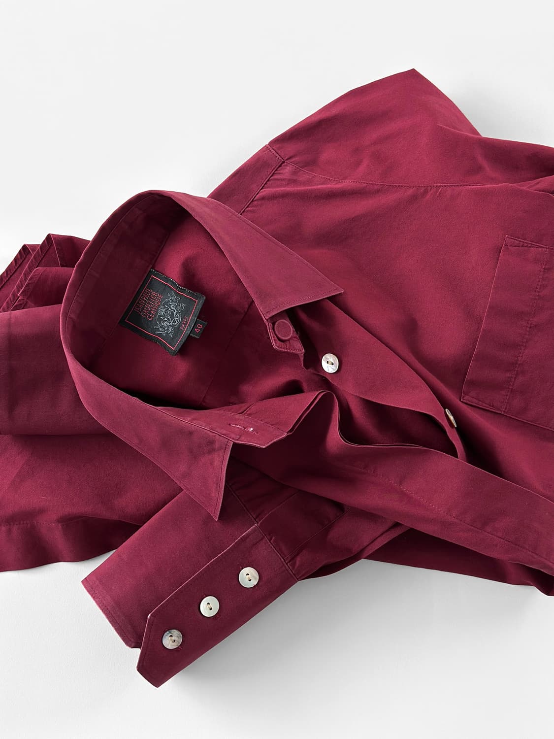 (Rare) 90s 장 폴 고르티에 클래식 버건디 셔츠 상품이미지1