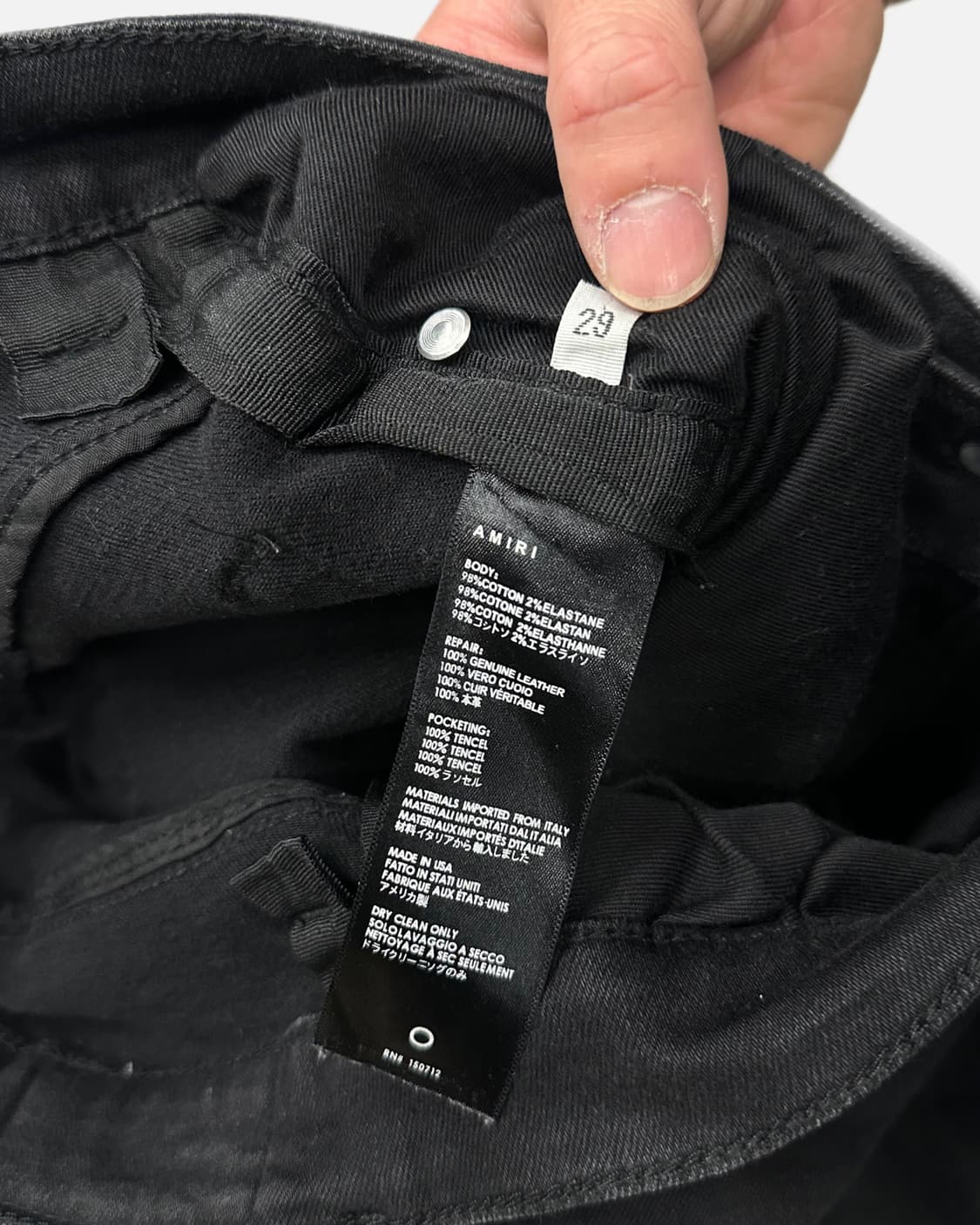 AMIRI black distressed biker jean 상품이미지9