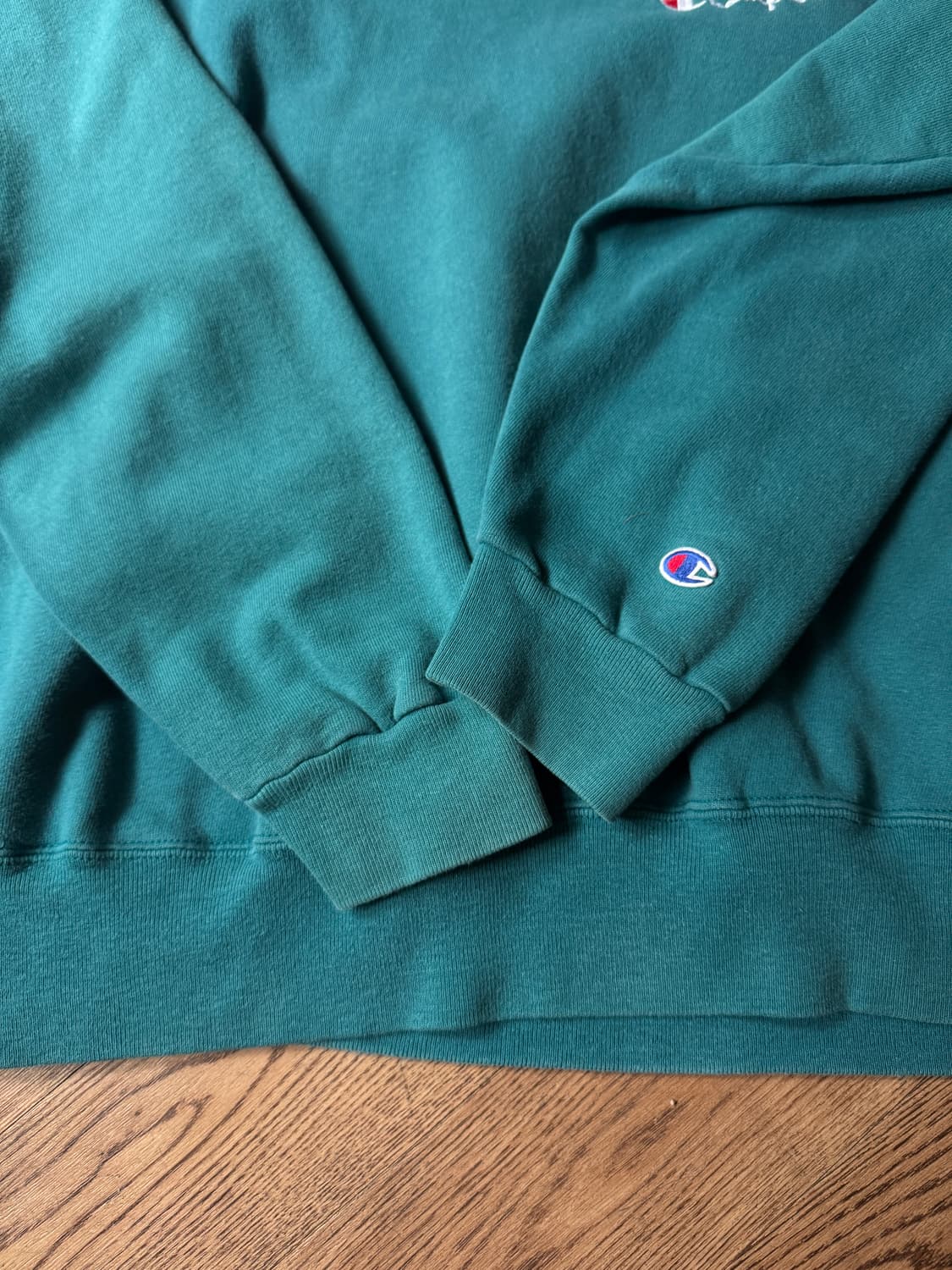 [2XL]90's 챔피온 Made in USA 빈티지 그린 스웻셔츠 상품이미지4