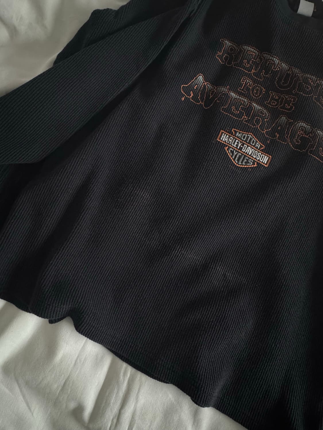 [XXL] 90s 빈티지 할리데이비슨 와플 써멀 롱슬리브 티셔츠 상품이미지6