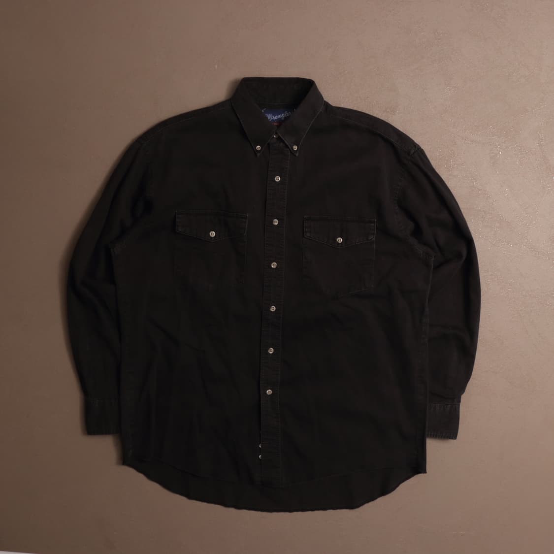 랭글러 헤비코튼 블랙 워크셔츠 A1591 상품이미지1