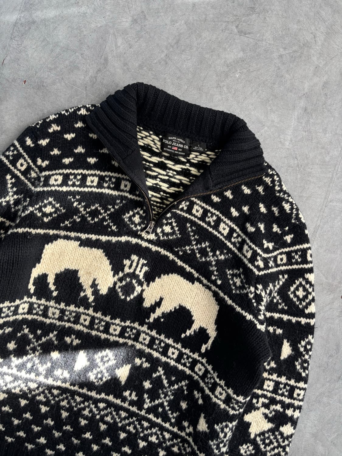 폴로 진스 헤비 울 노르딕 하프 집업 상품이미지6