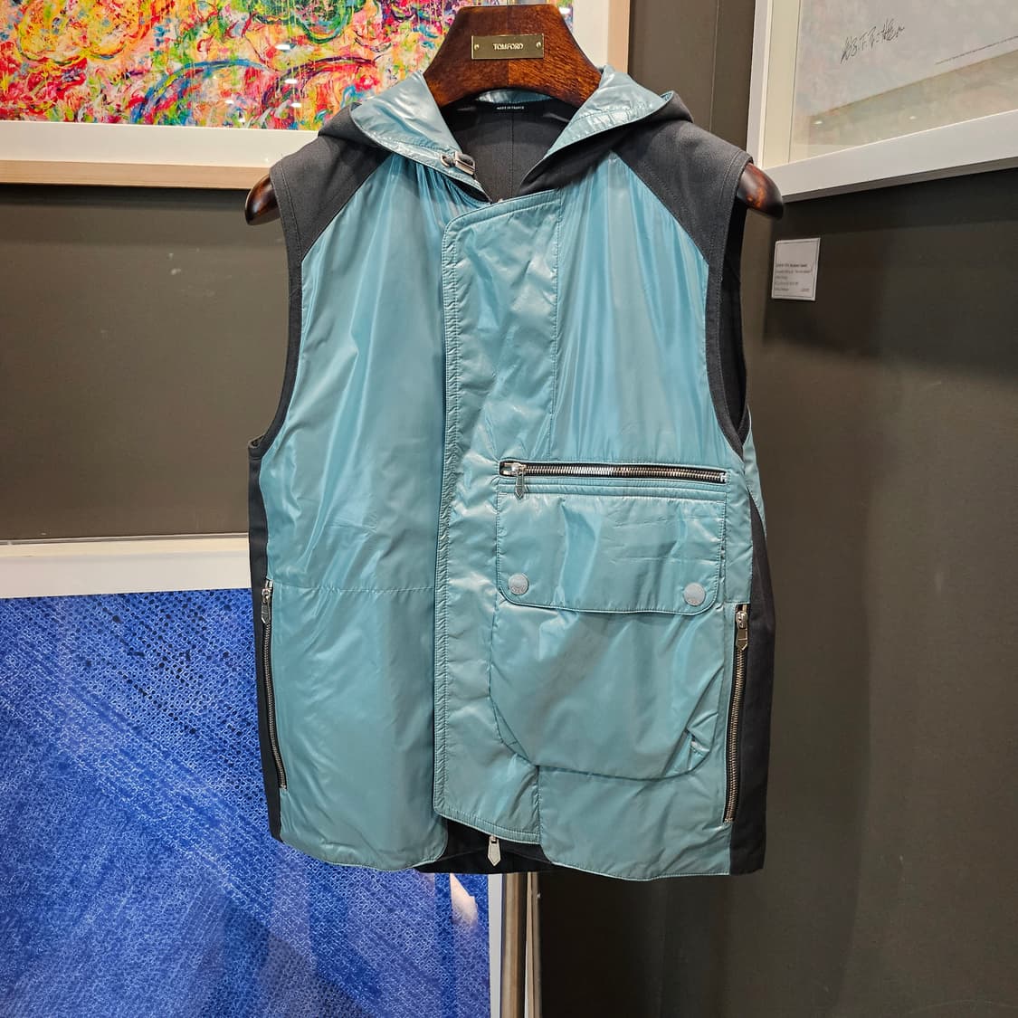 에르메스 플레인 토일 브라이트 캔버스 리버서블 후드 베스트 상품이미지3