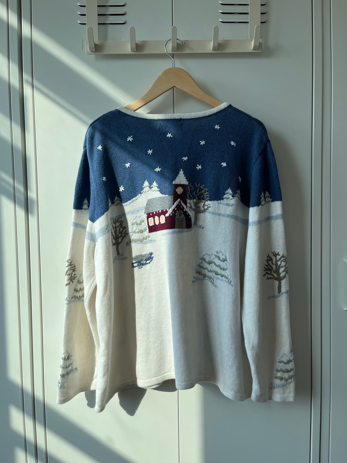 Cjbank 핸드메이드 크리스마스 풍경 니트 가디건  상품이미지7