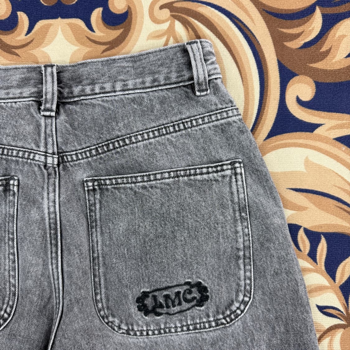 (S)엘엠씨 LMC 더블니 데님팬츠(그레이) 상품이미지6