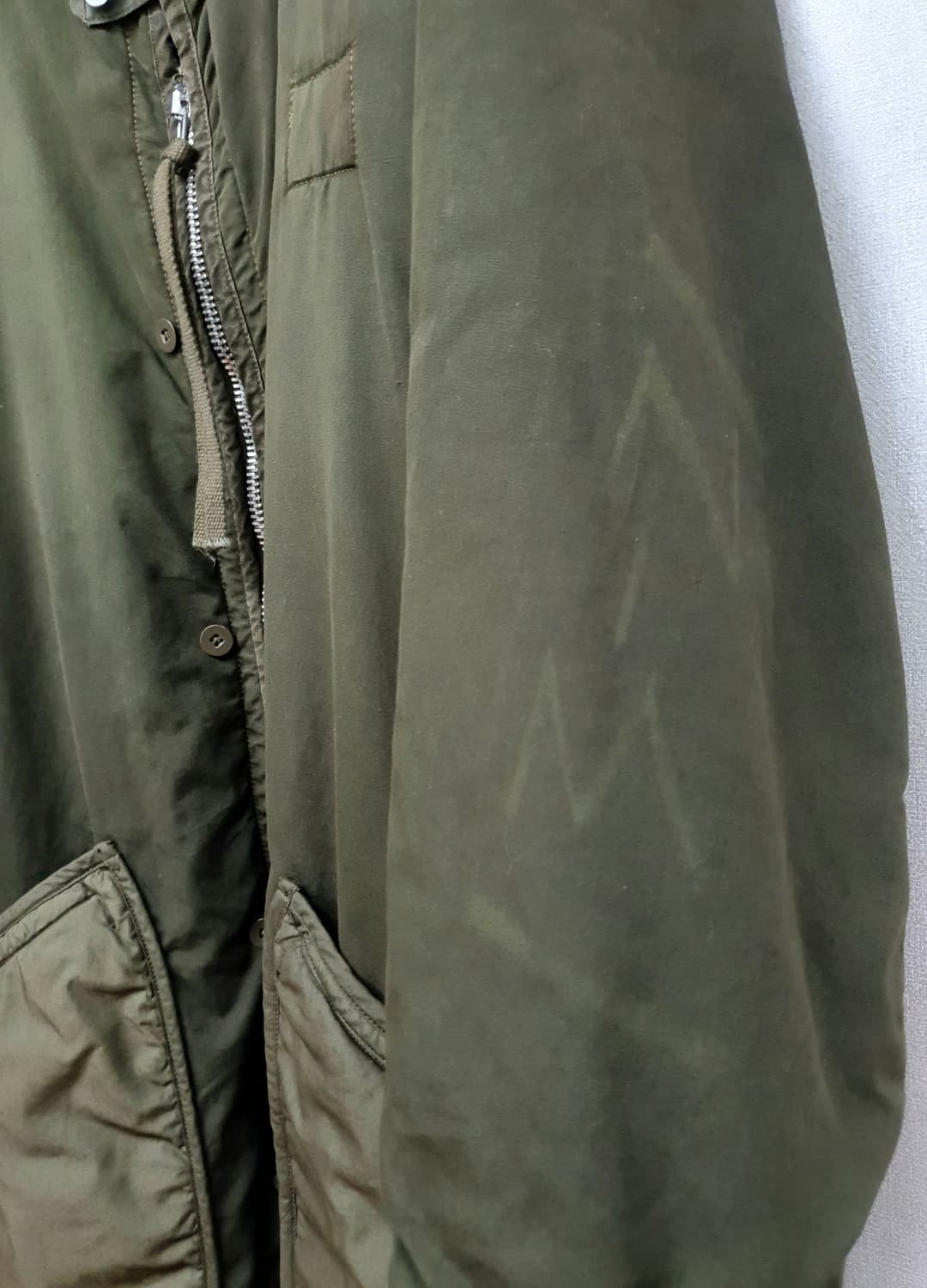 빈티지 스웨덴군 퍼 라이너 + m-65 피쉬테일 파카 커스텀 자켓. 상품이미지7