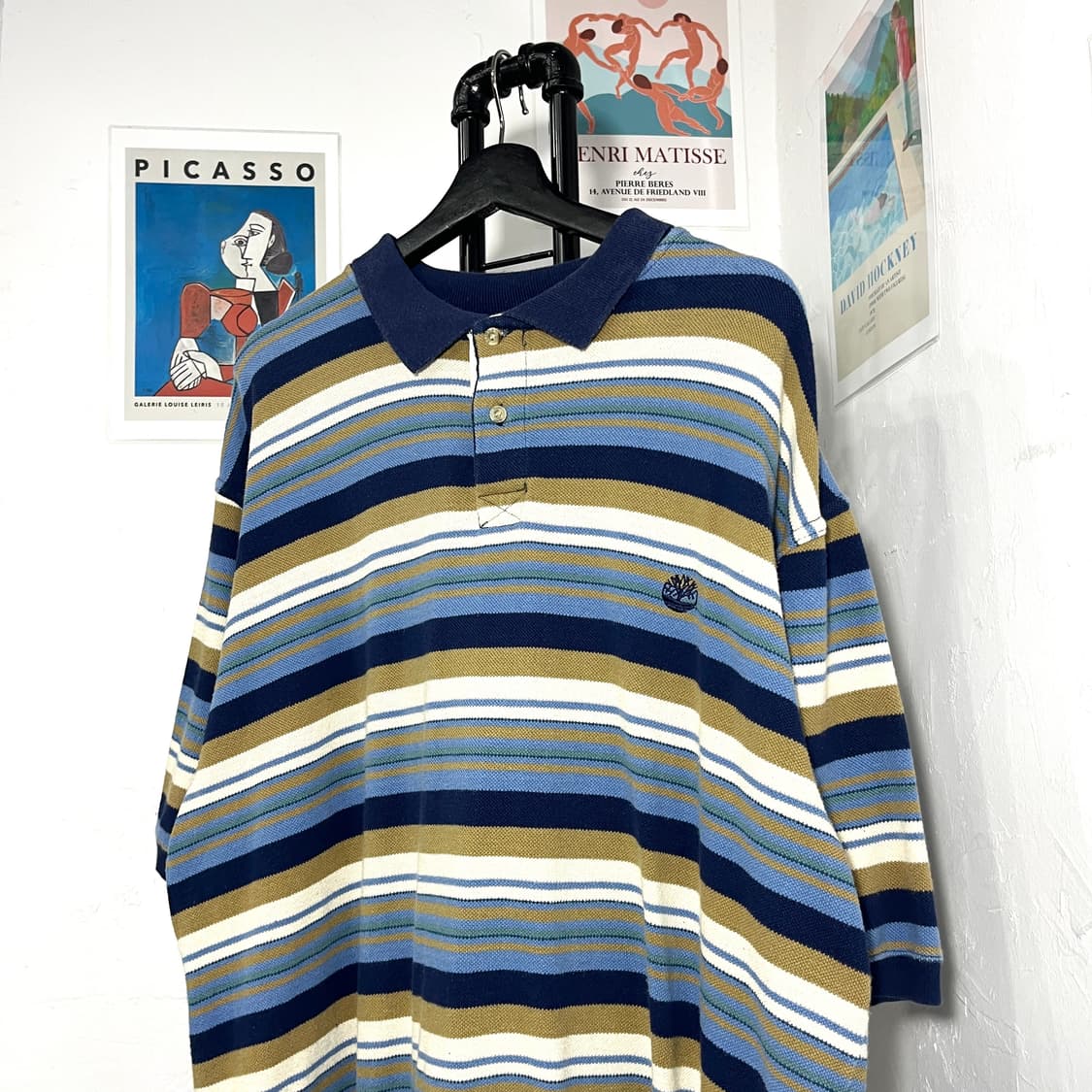 팀버랜드 자수로고 스트라이프 카라티 상품이미지3