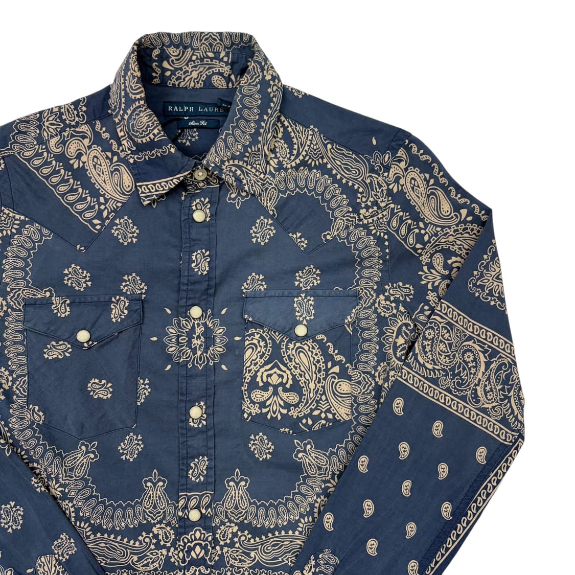 폴로 랄프 로렌 페이즐리 패턴 웨스턴 셔츠 S 상품이미지2