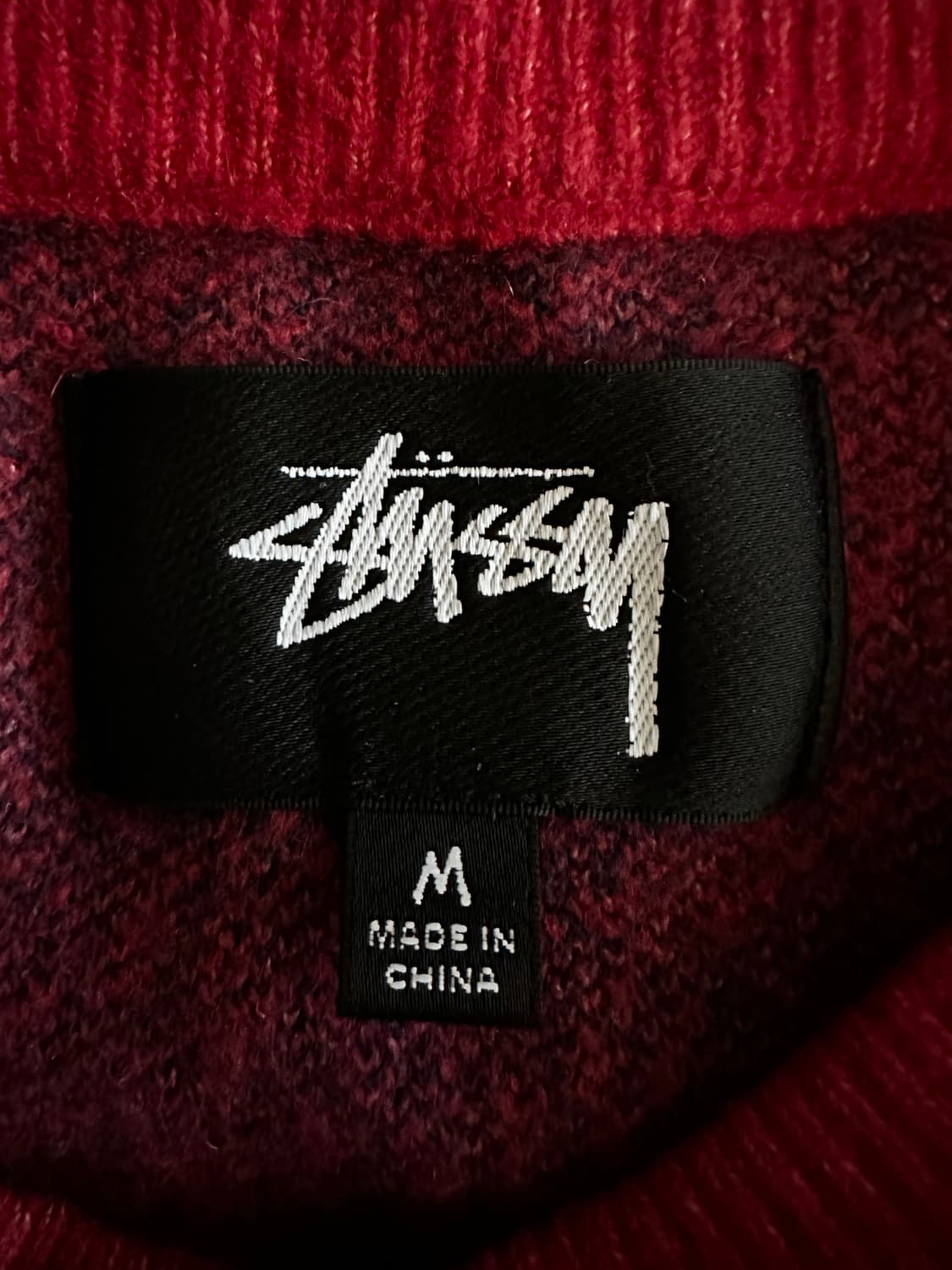 스투시 스포츠 니트 스웨터 M 레드 상품이미지2