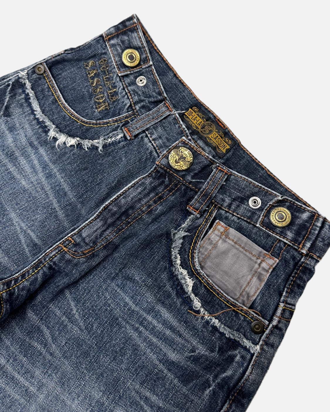 embroidery logo denim shorts 상품이미지4