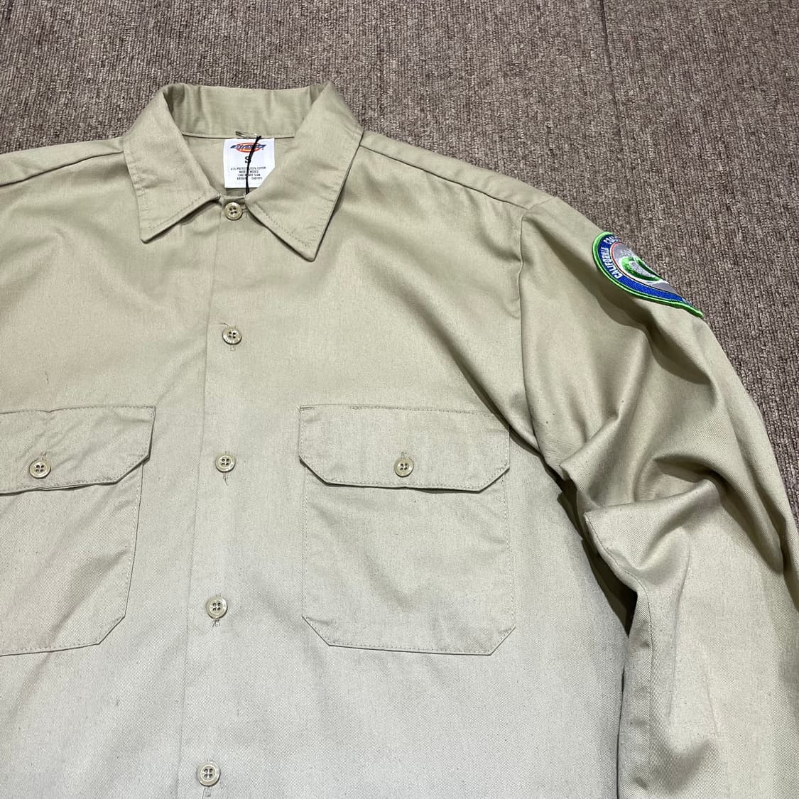 (S) Dickies 디키즈 패치 워크 셔츠 베이지 상품이미지3