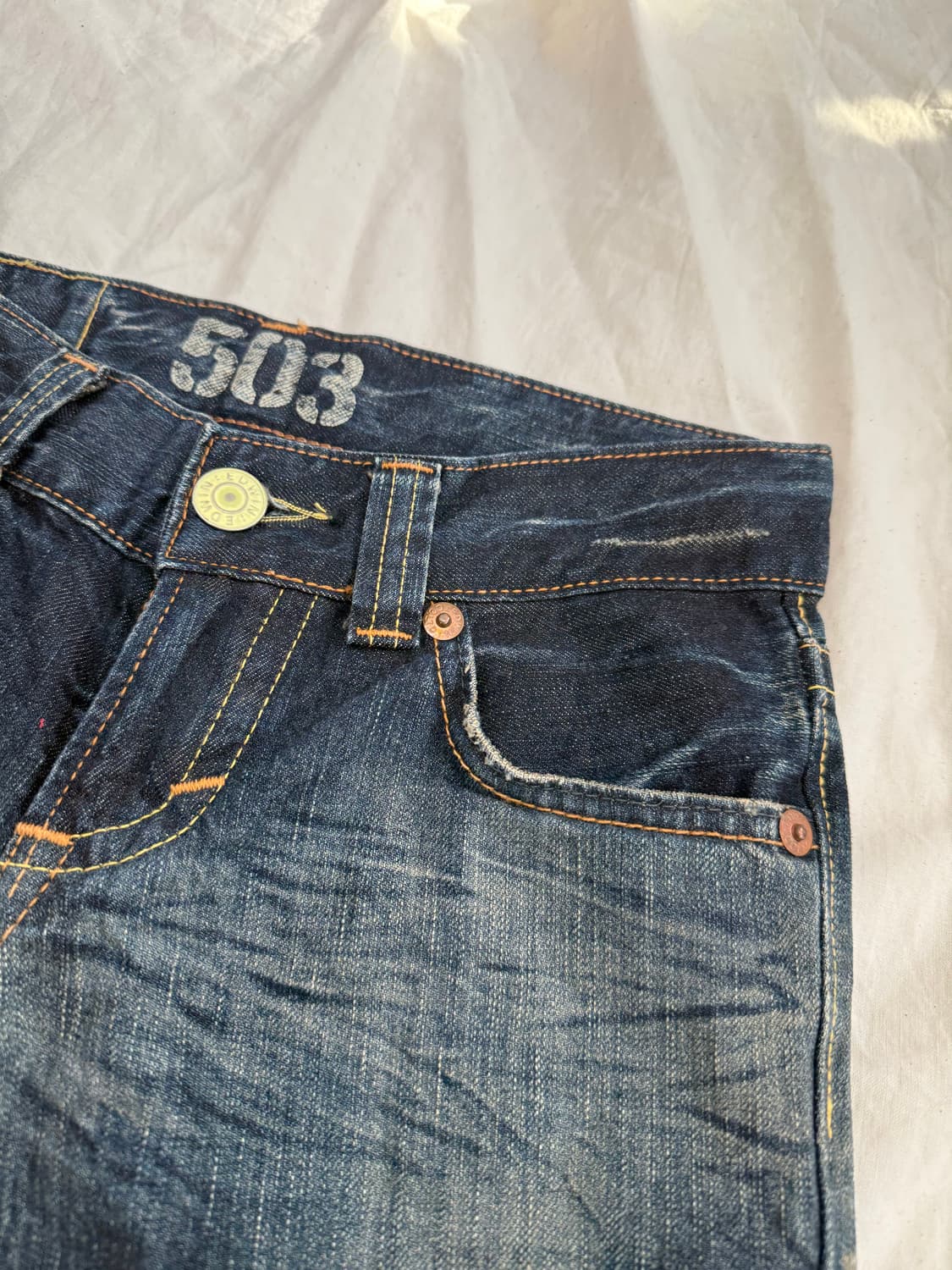 에드윈 로우라이즈 부츠컷 데님팬츠 상품이미지4