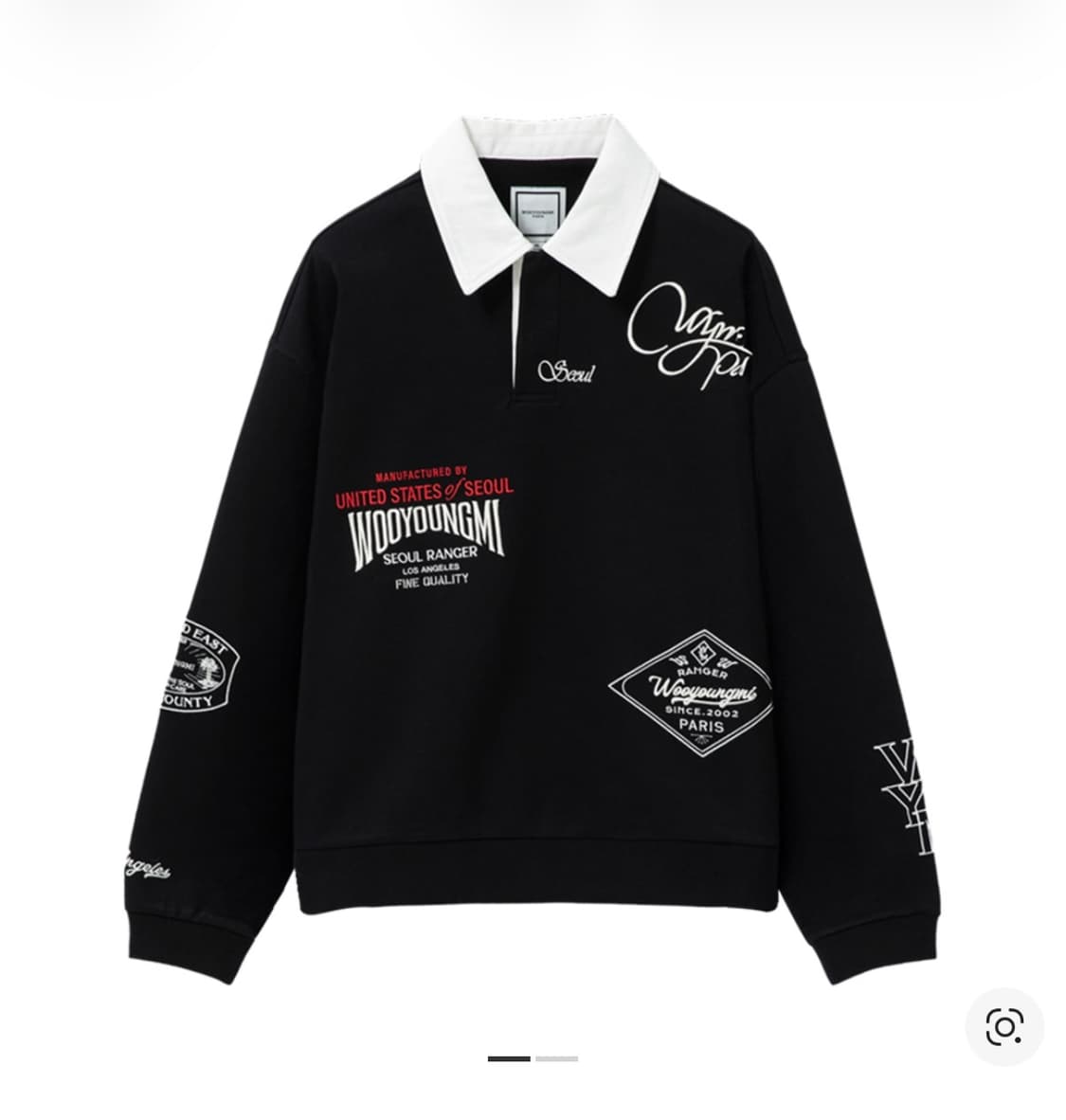 우영미 자수 로고 맨투맨 상품이미지1