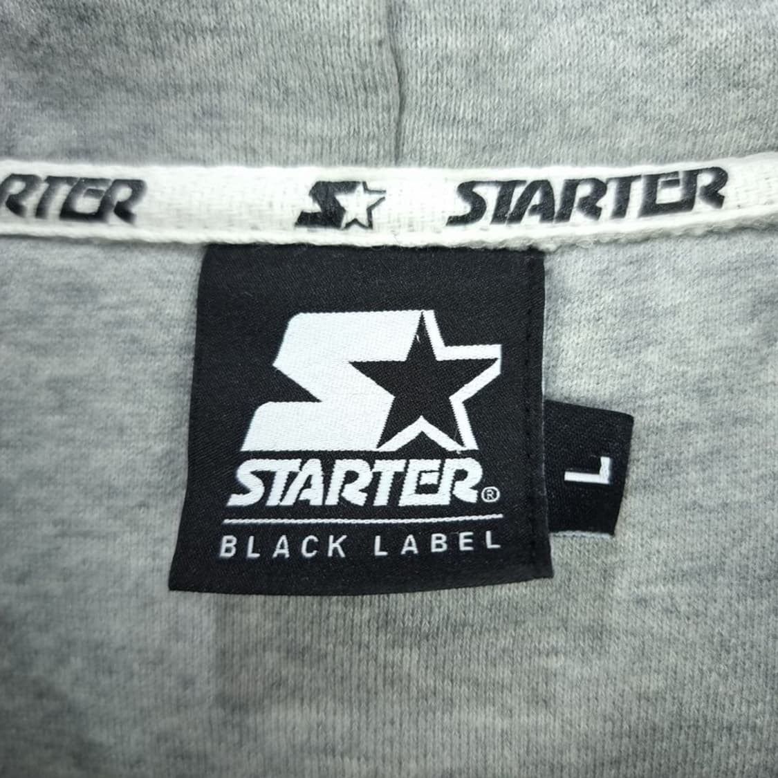 [스타터] 로고 패치 오버핏 후드티 그레이 M19824 상품이미지9