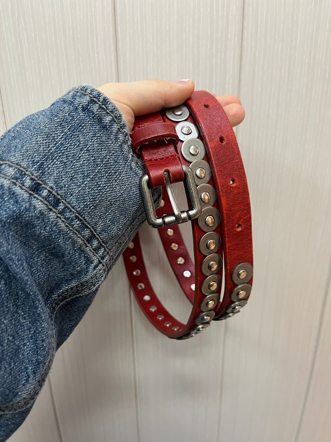 스터드 레더  벨트 상품이미지1