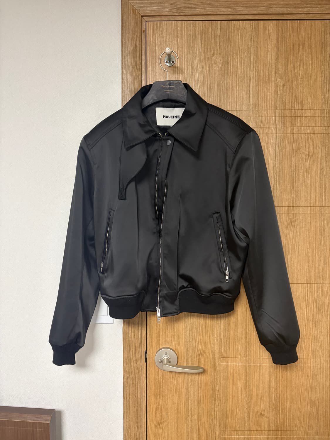 HALEINE 블랙 새틴 블루종 1사이즈 상품이미지2