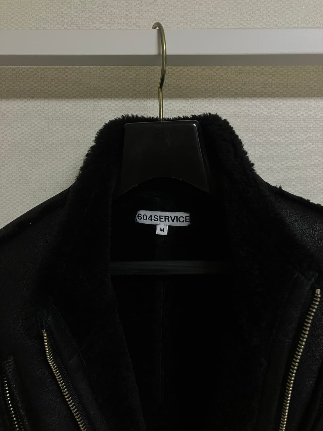 MOTORCYCLE SHEARLING JACKET IN 상품이미지4