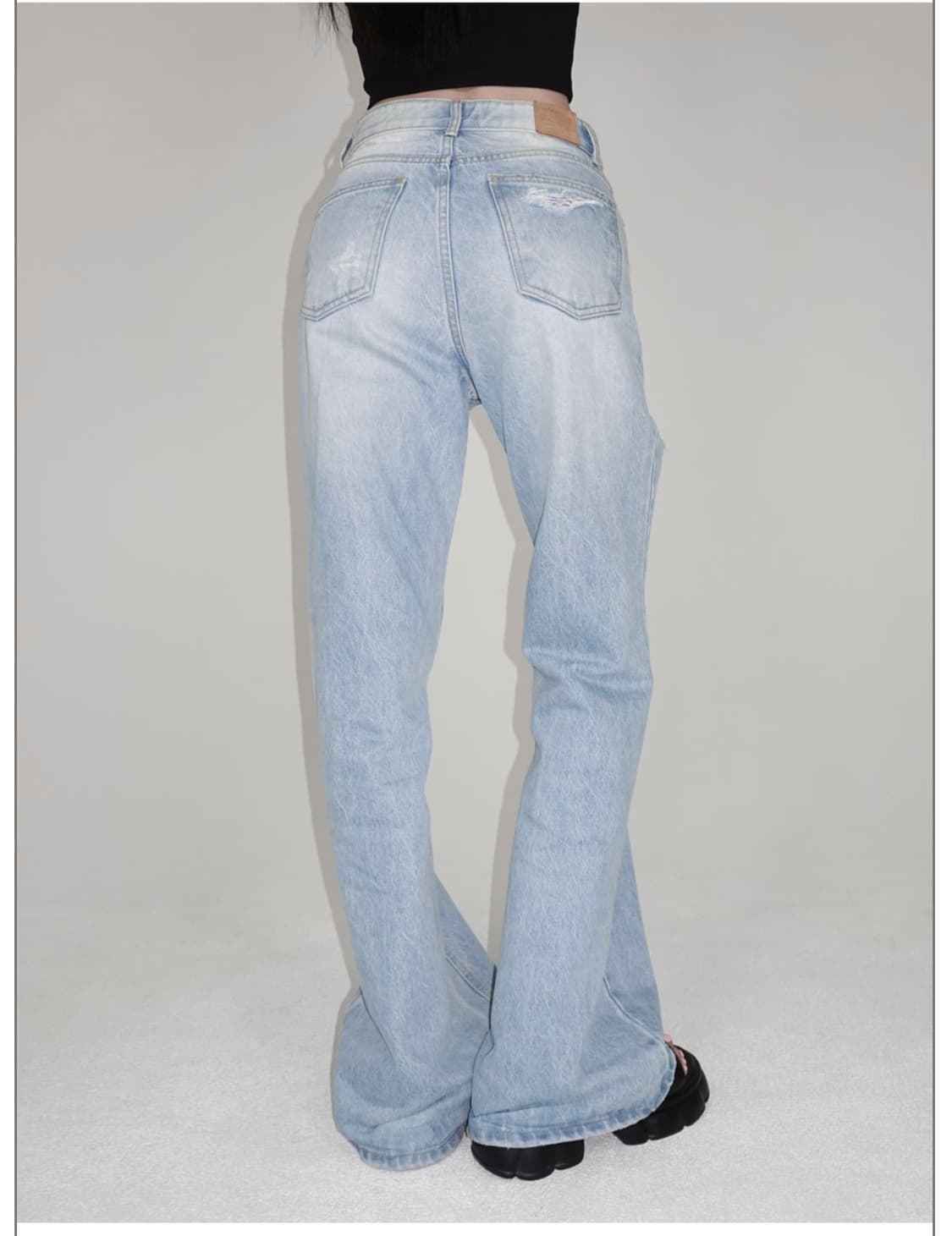 페일제이드 Vintage Damaged Wide Bootcut Jean 상품이미지2