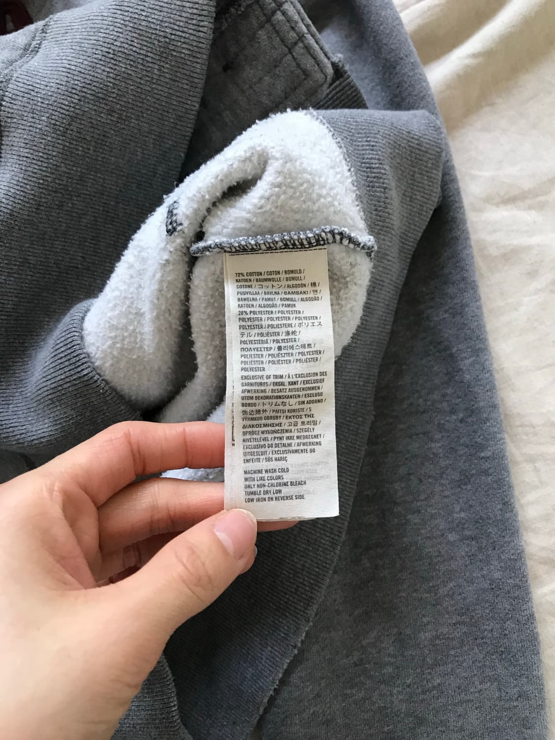 홀리스터 자수 로고 그레이 버튼 면집업 상품이미지8