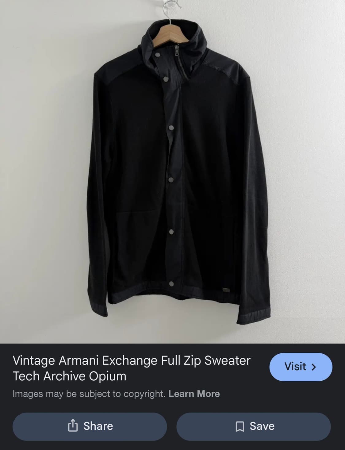 아르마니 익스체인지 사선집업 풀집 가디건 상품이미지1