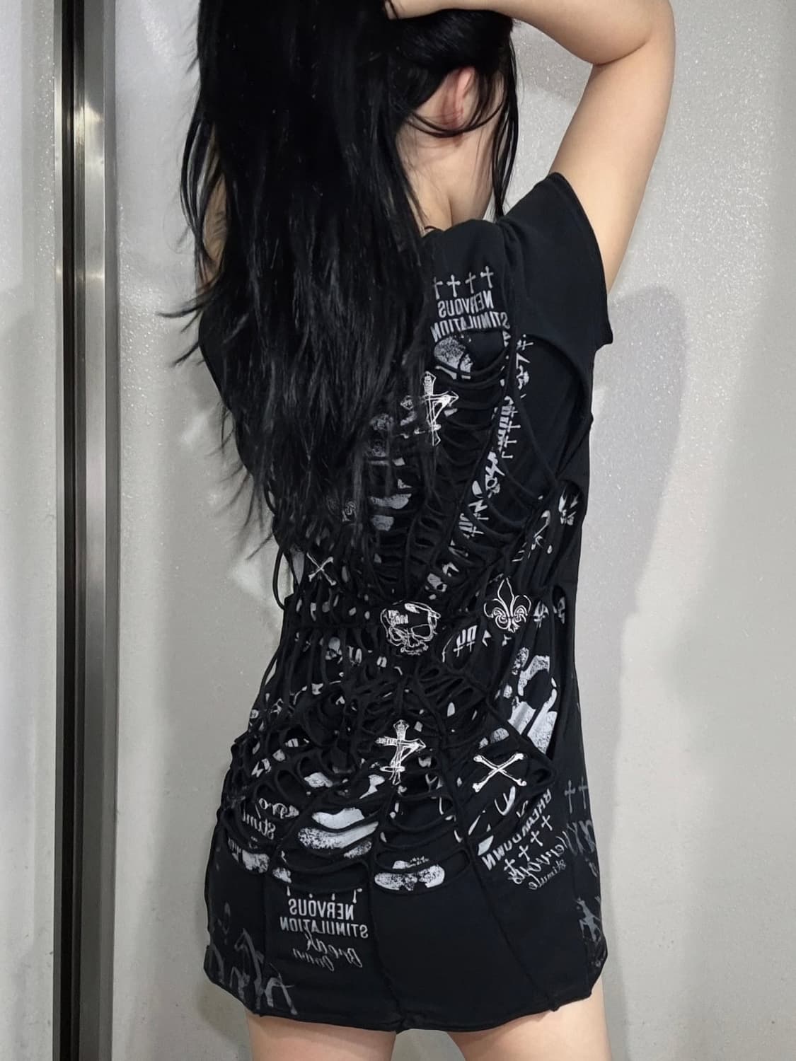 Ghost of Harlem Distressed Lace-Up Dress 상품이미지3