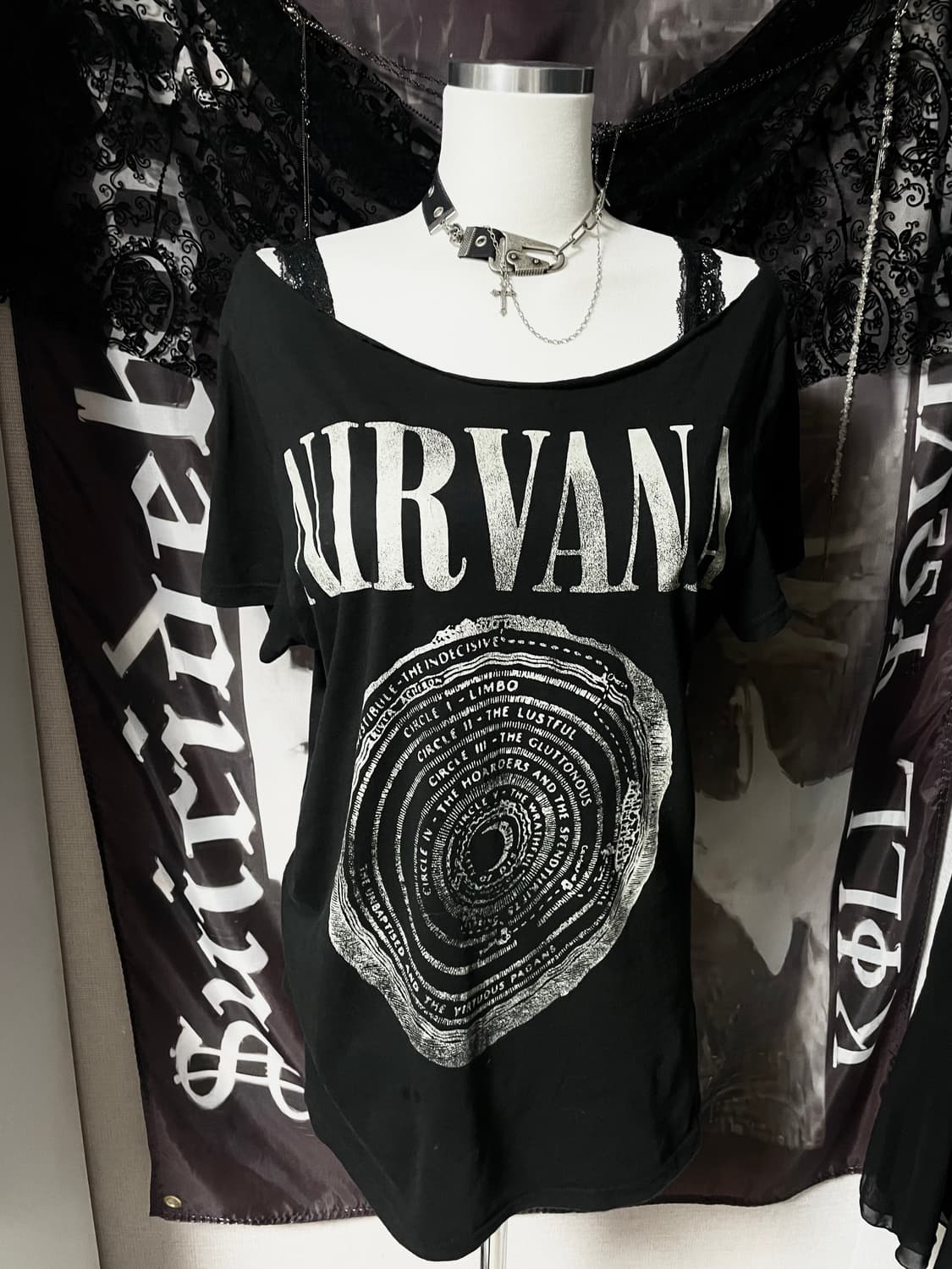 00s Nirvana Tee 너바나 루즈핏반팔티셔츠 섹시핀터나나깔오네갸루 상품이미지4