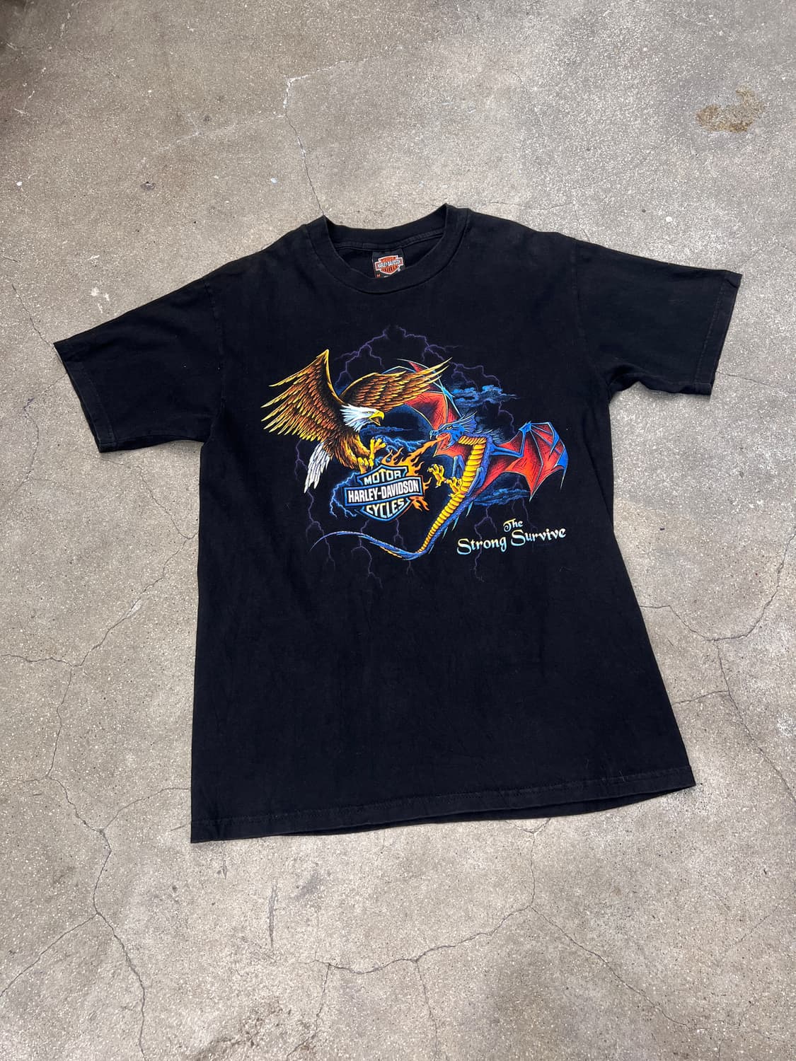 90’s 할리데이비슨 빈티지 반팔티 블랙 M  상품이미지1