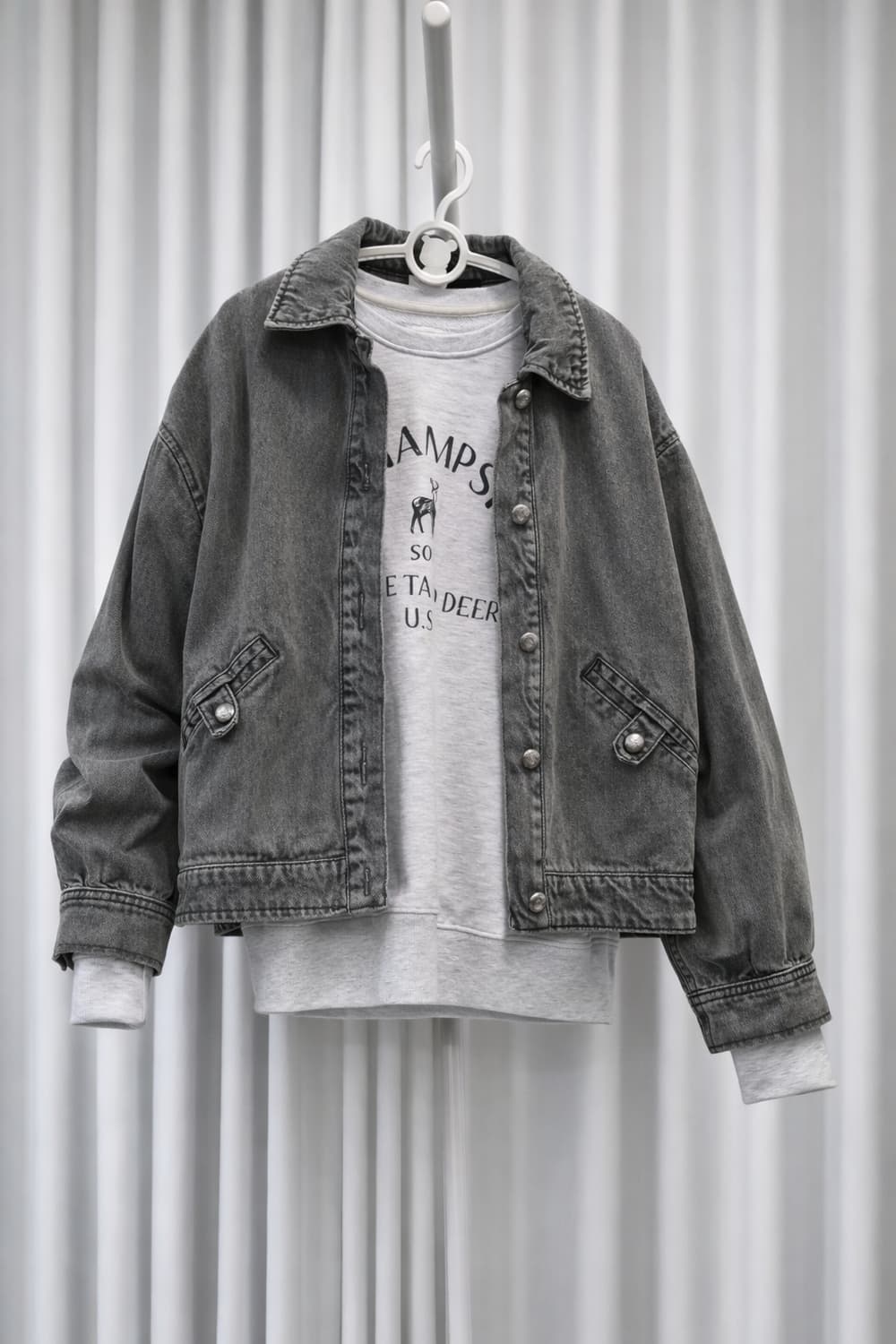 칼 라거펠트 그레이워싱 데님자켓 흑청자켓 상품이미지5