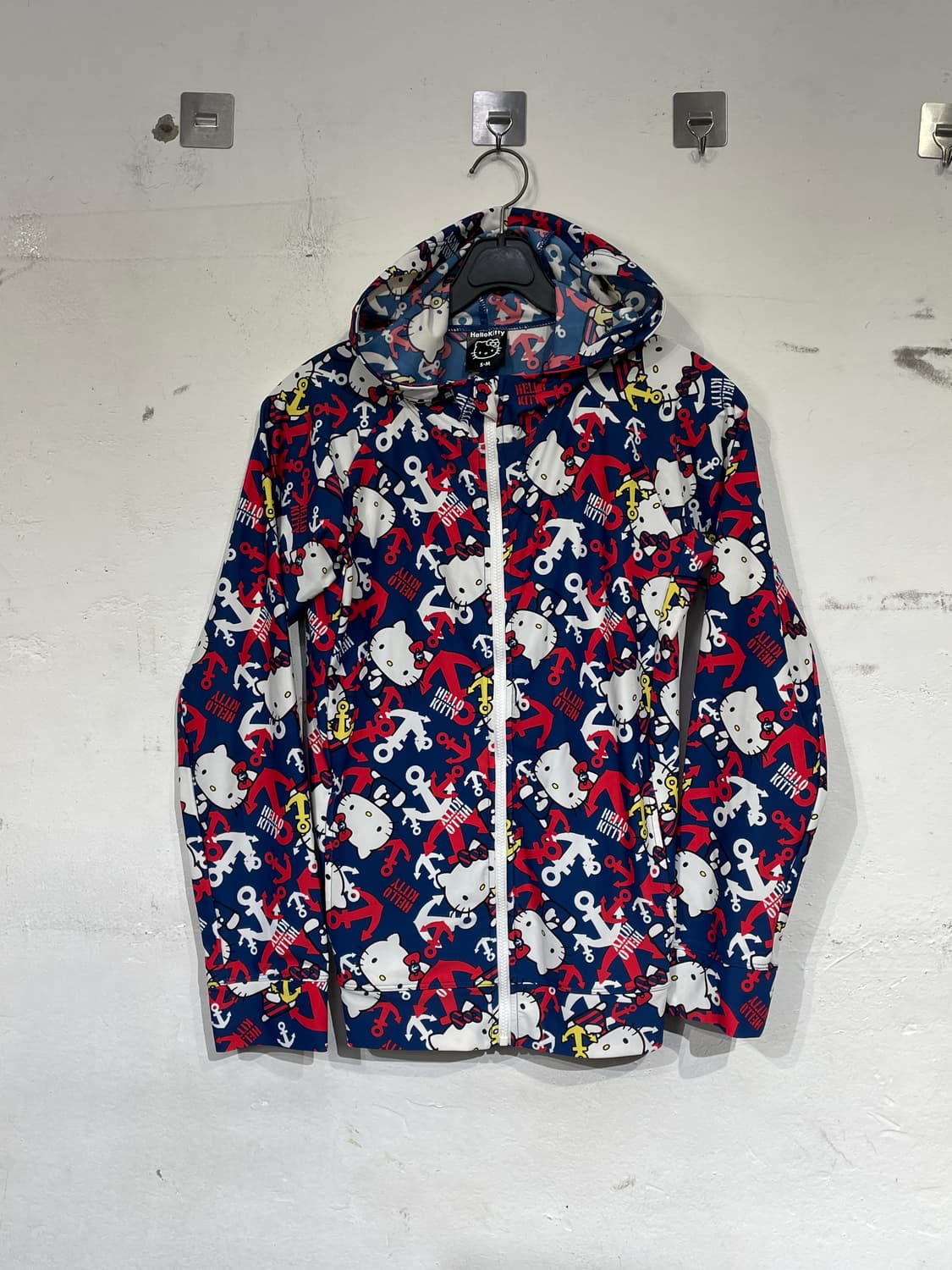 헬로키티 패턴 캐릭터 져지 후드 집업 S-M 상품이미지6