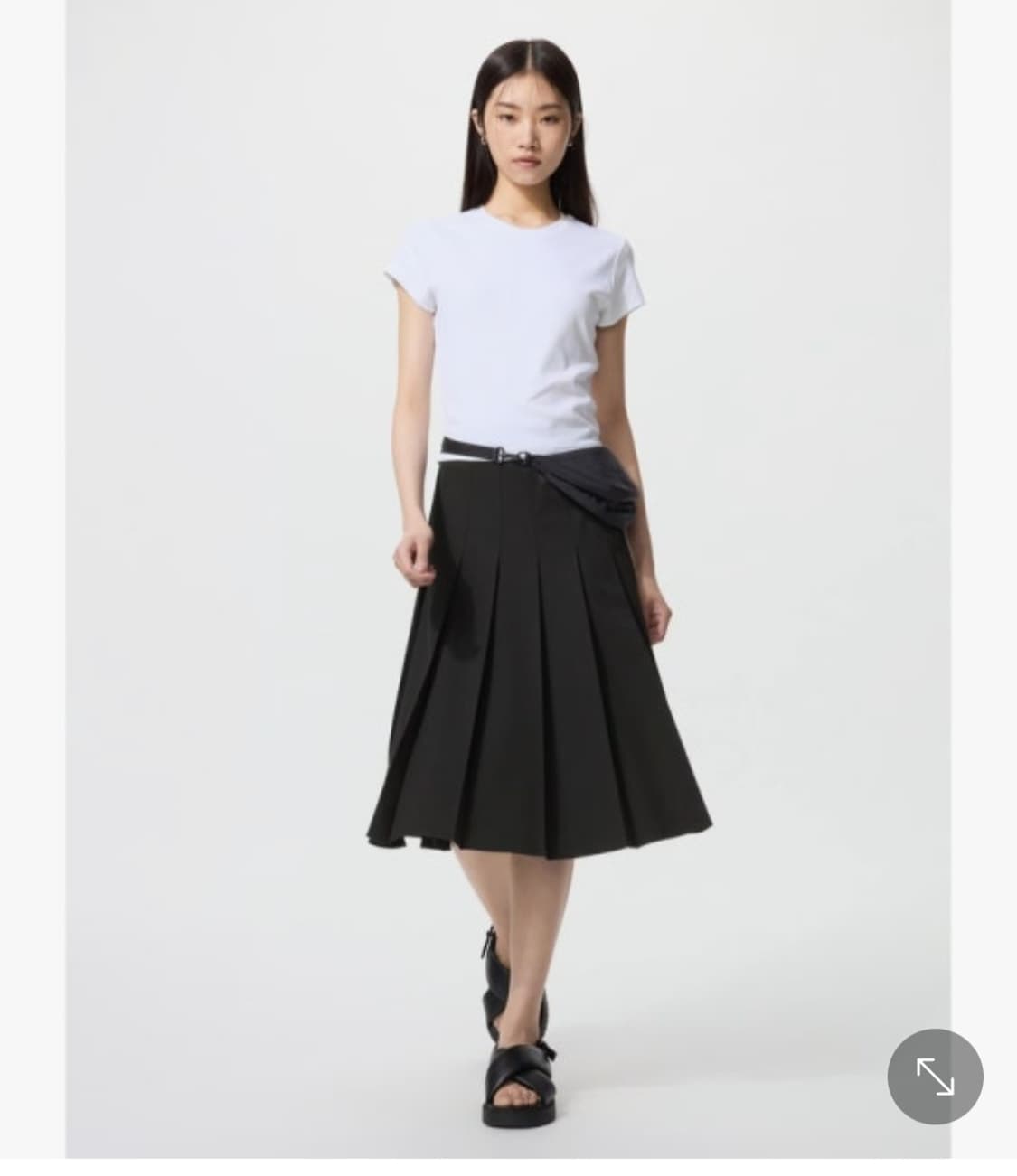 (새상품) 유니클로 미디 플리츠 스커트 새상품 상품이미지1