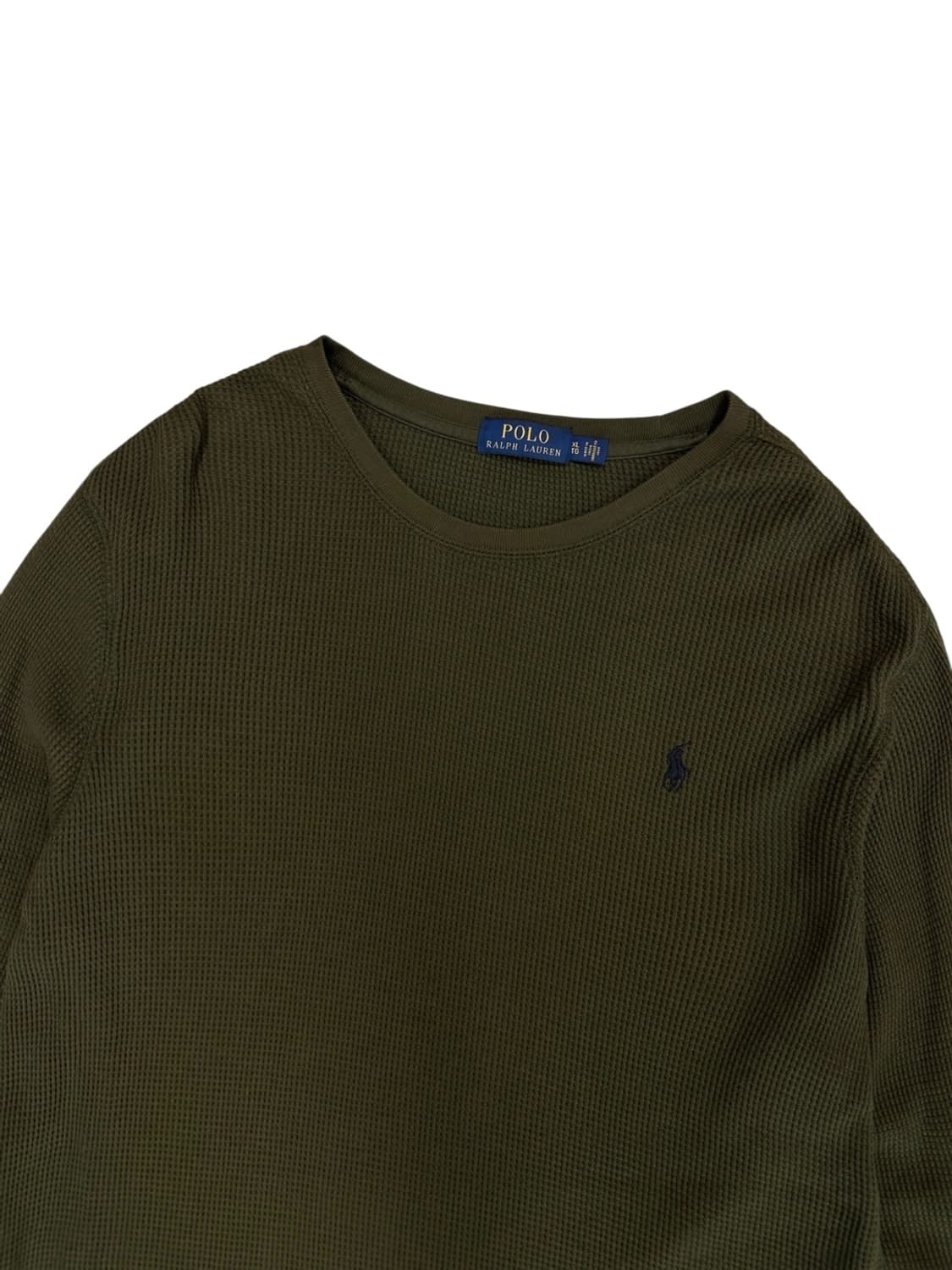  폴로 와플 롱슬리브 카키  (XL)  상품이미지2
