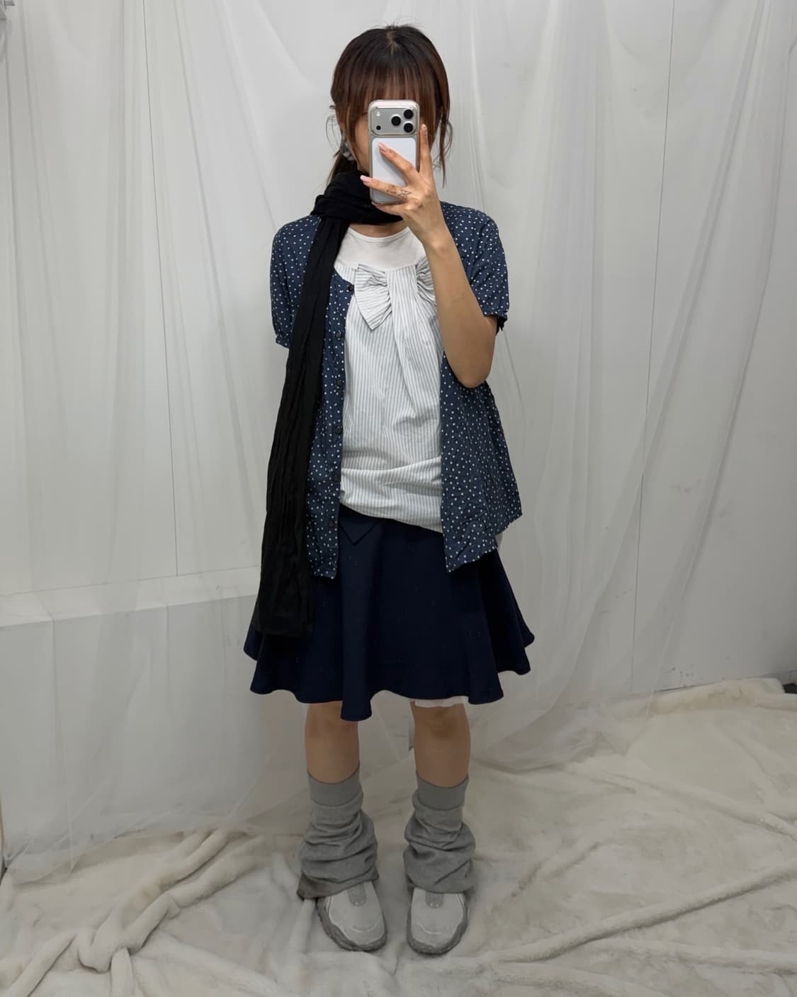 𖤐네이비 니혼진 리본 코디set𖤐  상품이미지2