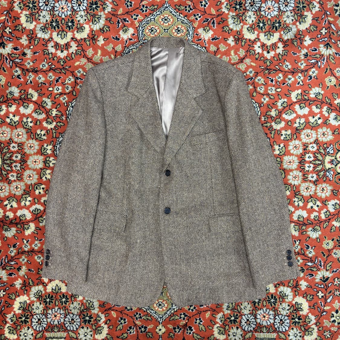 [M] 수아레 베이지 체크 울 블레이저 상품이미지1