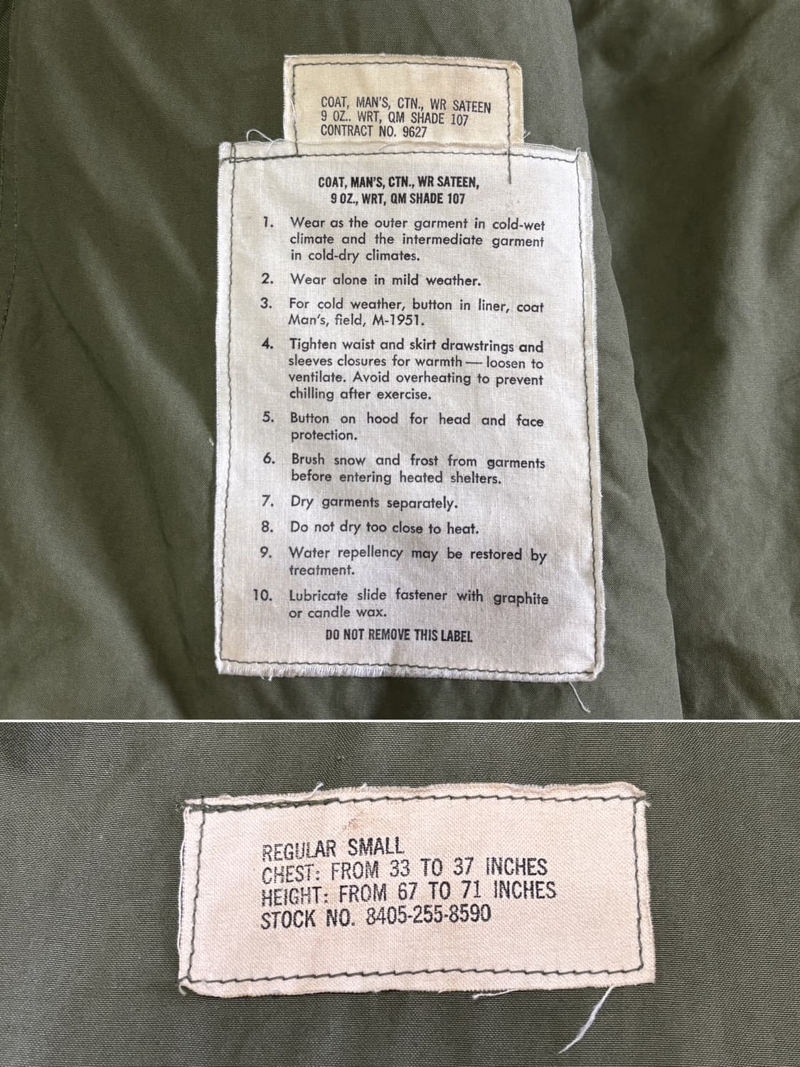 60s 오리지널 m51 필드자켓 후기형 S-R 상품이미지4