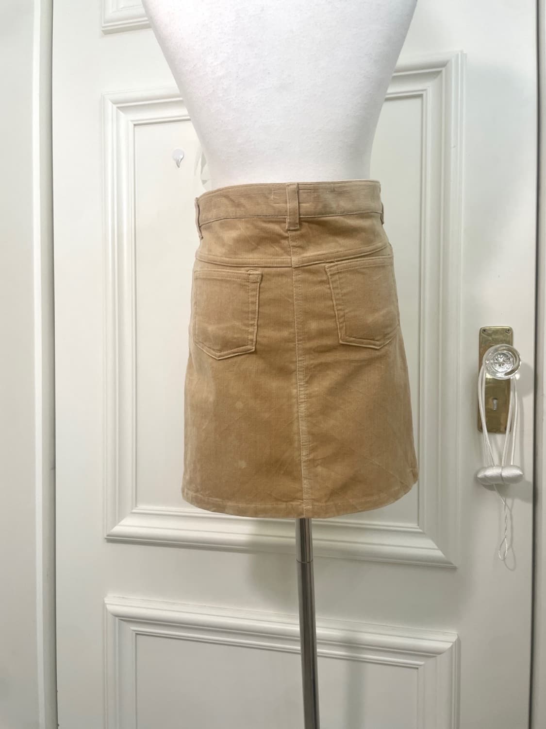 beige corduroy loepard point skirt 상품이미지4